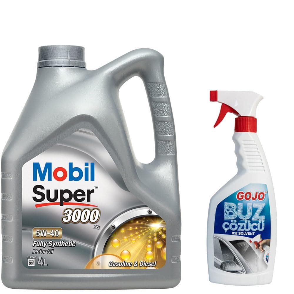 Mobil Super 3000 X1 5W40 Motor Yağı 4 L + 50007 Gojo Cam Buz Çözücü