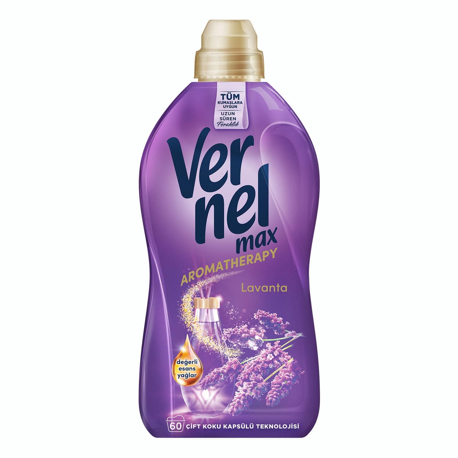 Vernel Max Taze Lavanta Kokulu 60 Yıkama Konsantre Çamaşır Yumuşatıcısı (1 x 1440 mL)