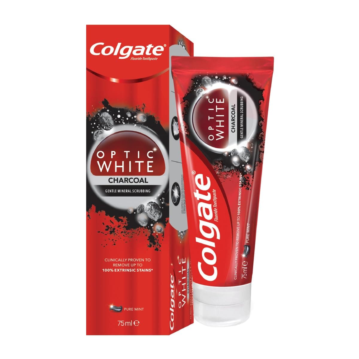 Colgate Optic White Aktif Kömür Yumuşak Mineral Temizliği Beyazlatıcı Diş Macunu 75 ml