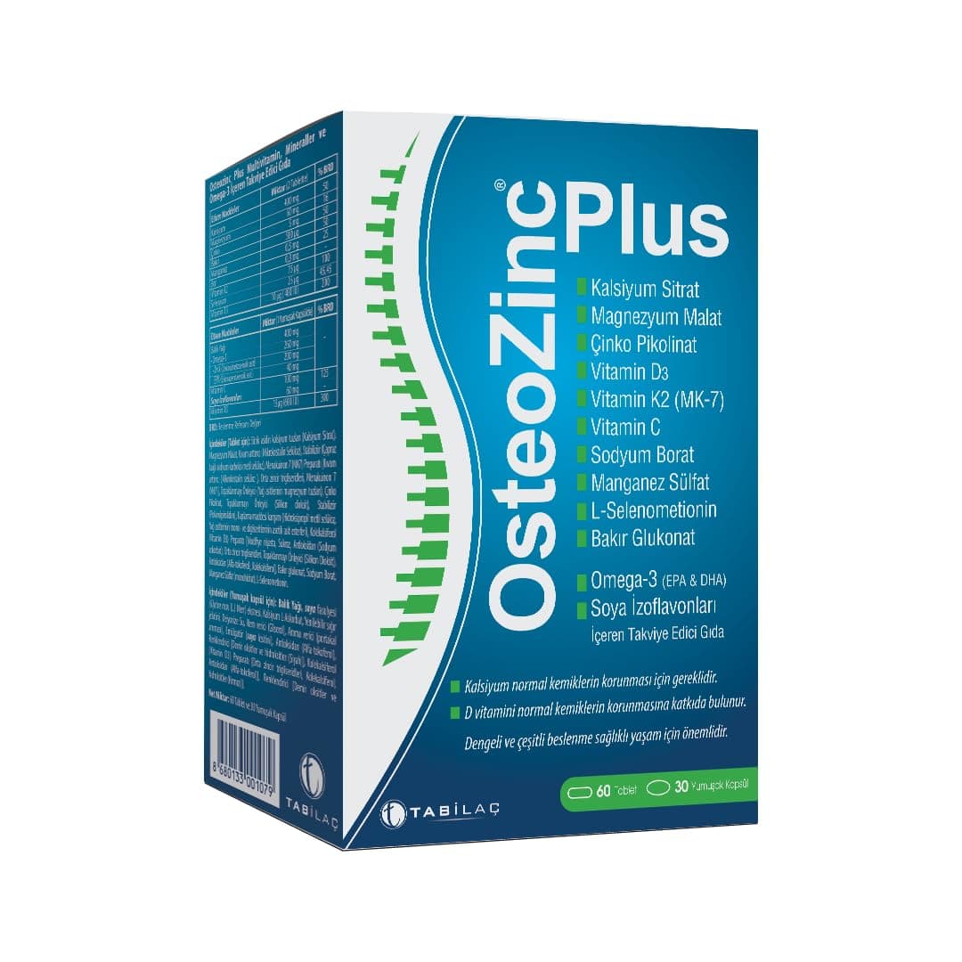 OsteoZinc Plus 30 Kapsül ve 60 Tablet