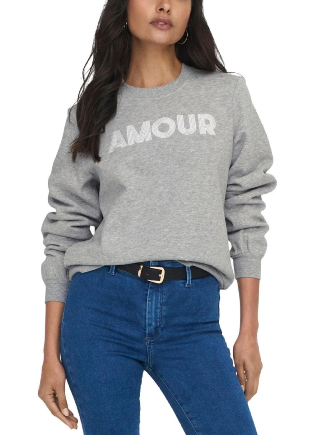 ONLANA L/S EMBROIDERY O-NECK BOX SWT Sweatshirt Kadın