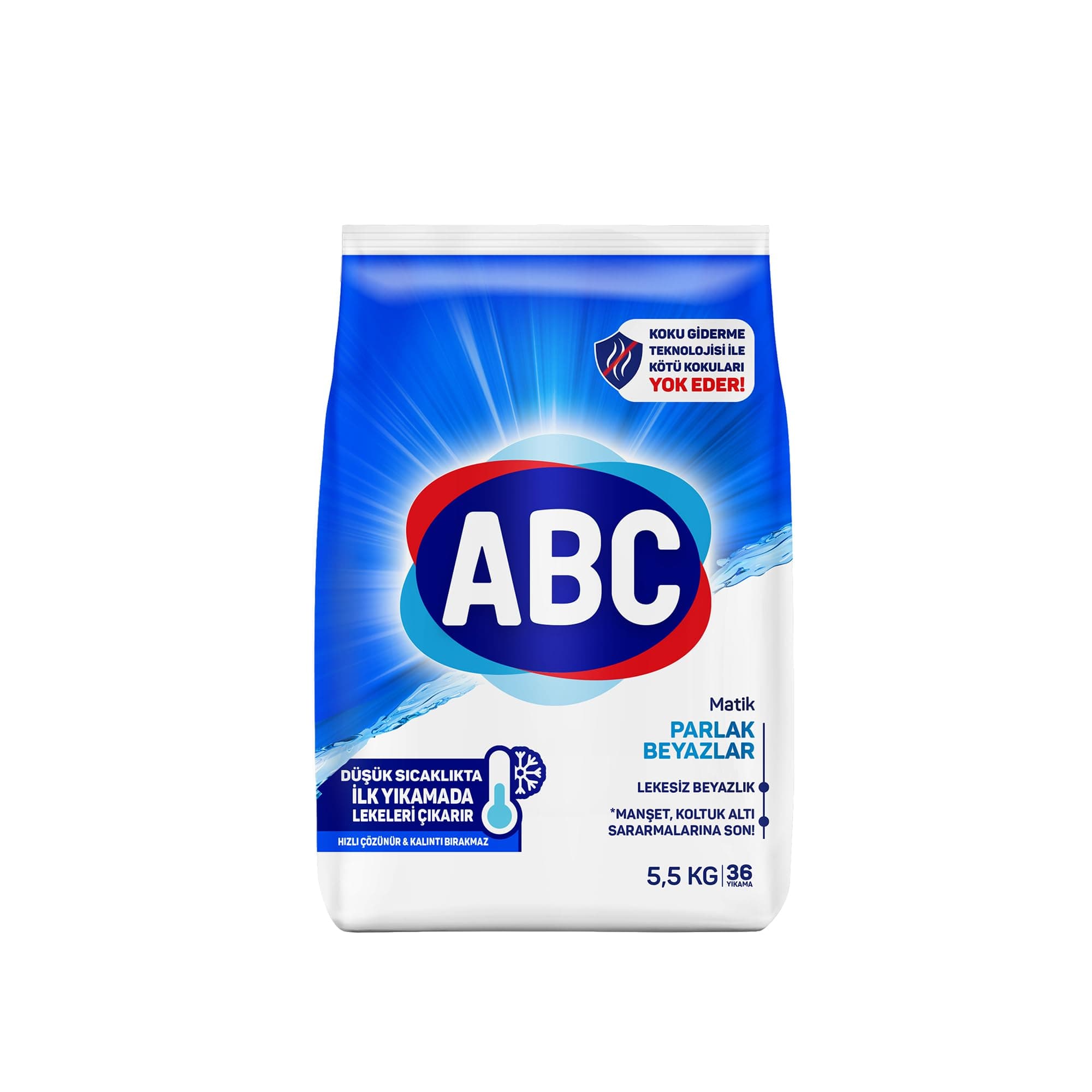 ABC DETERJAN Matik Parlak Beyazlar Toz Çamaşır Deterjanı 5,5 kg