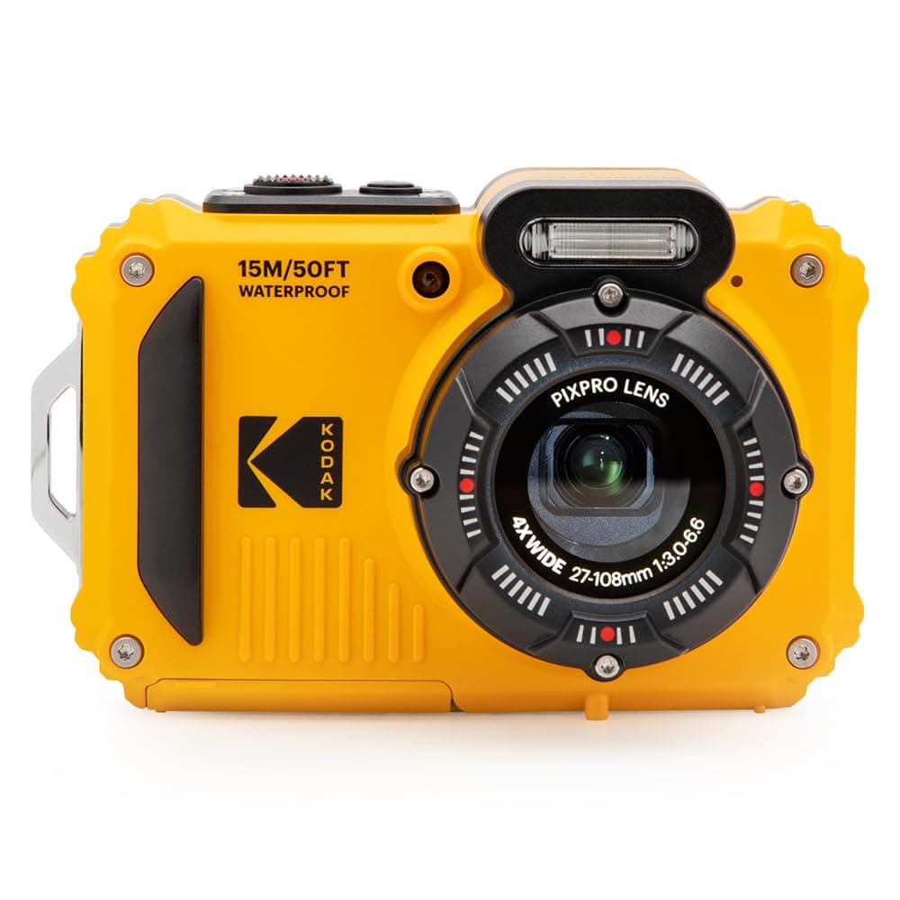 KODAK PIXPRO WPZ2 15M Su Geçirmez Fotoğraf Makinesi - 16MP, 4x Optik Zoom, 1080P Full HD Video (Sarı)