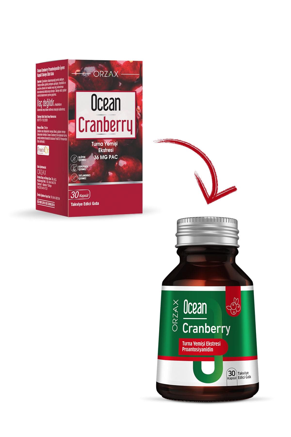 Ocean Cranberry Takviye Edici Gıda 30 Kapsül