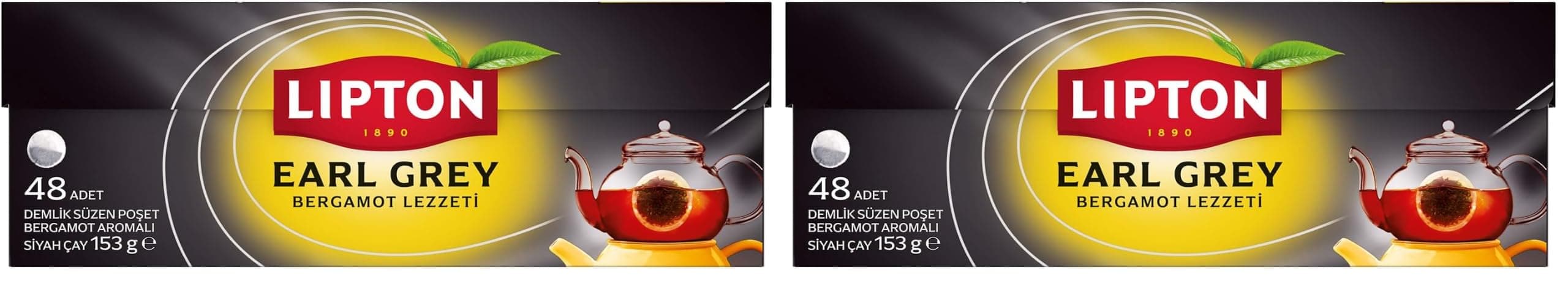 Lipton Earl Grey Bergamot Aromalı Demlik Poşet Çay 96'li Paket