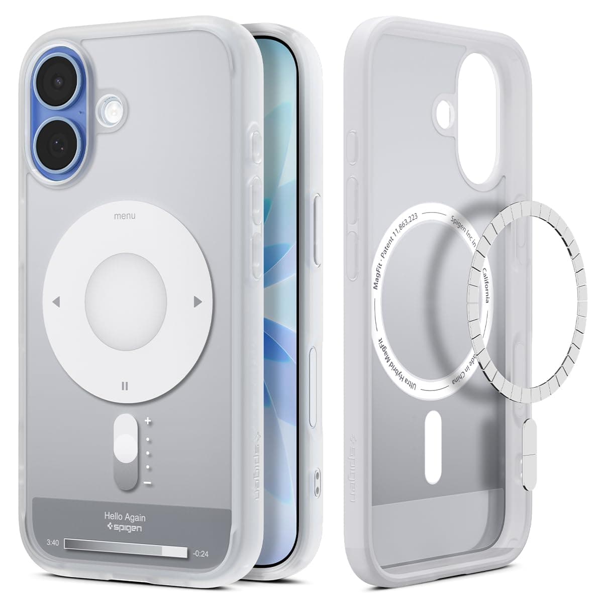 Spigen iPhone 17 ile Uyumlu MagSafe Kılıf Ultra Hybrid Mag Fit Classic Silver - ACS10091