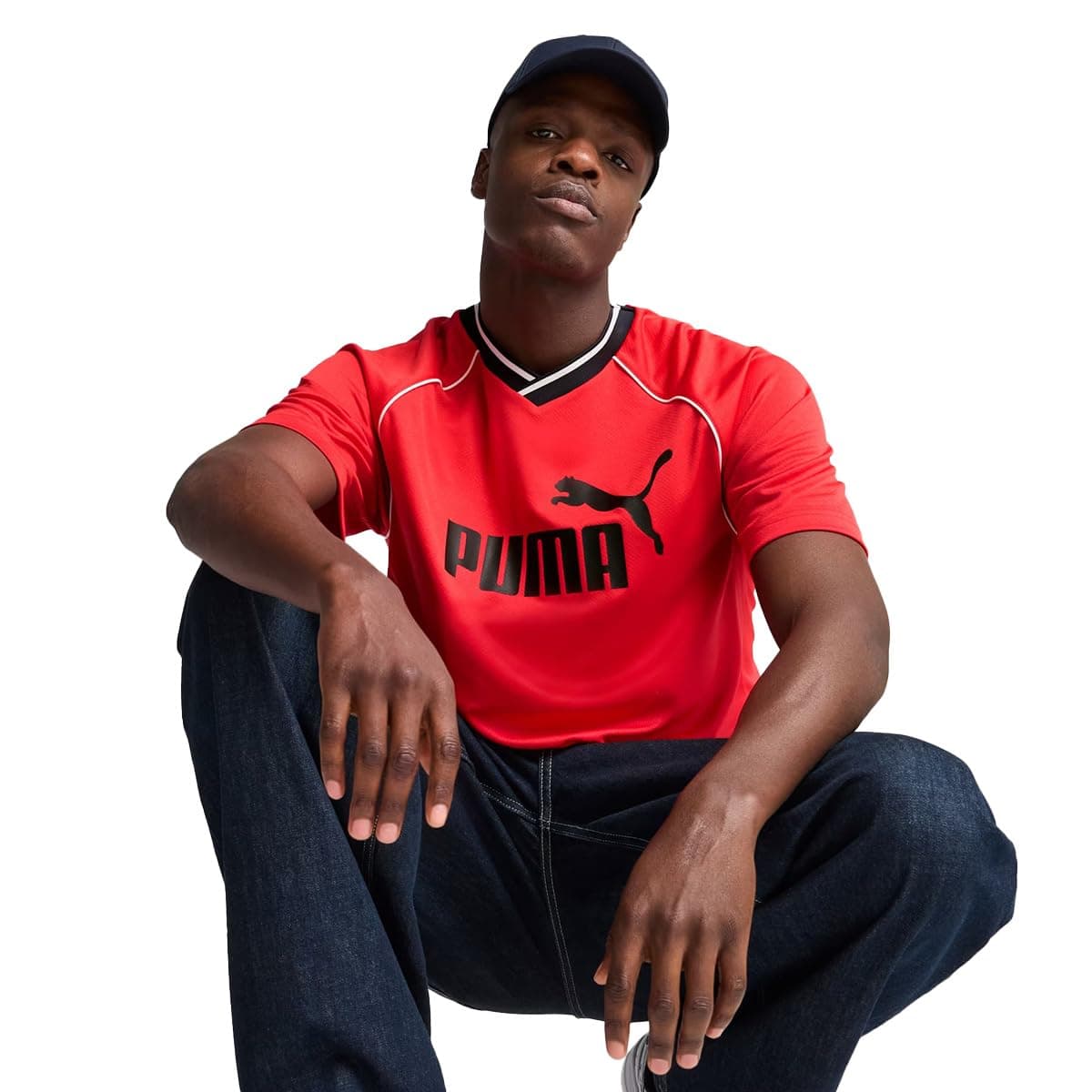 Puma ESS Football Jersey PUMA Black Formalar Erkek