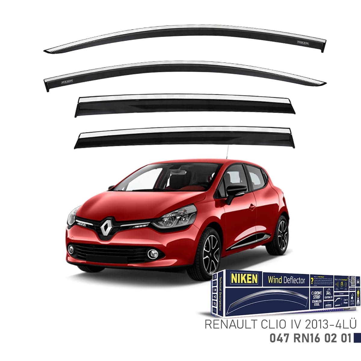 Niken Kromlu Cam Rüzgarliği Renault Clio Iv 2013-4Lü - Nkn 047 RN16 02 01