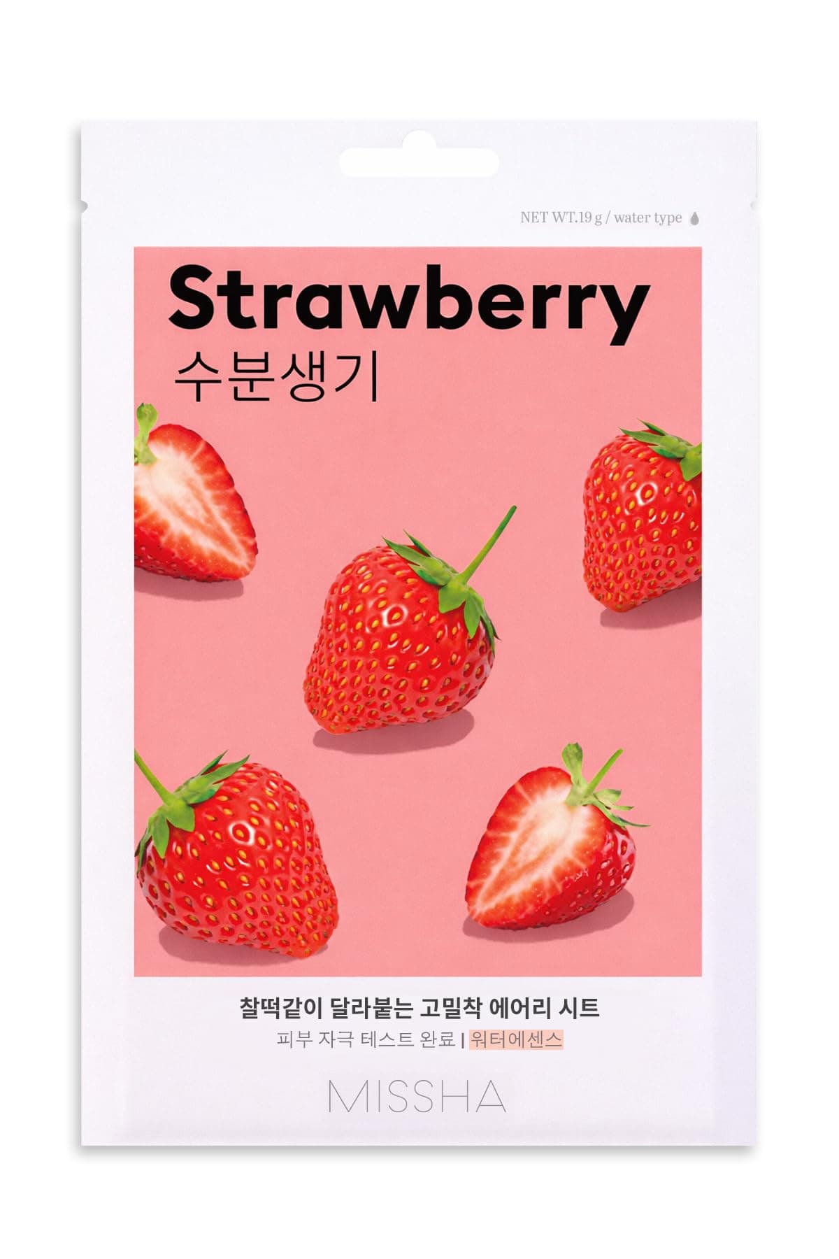 MISSHA Çilek Özlü Aydınlık Ve Canlı Görünüm Sunan Yaprak Maske Mısha Airy Fit Sheet Mask (Strawberry)