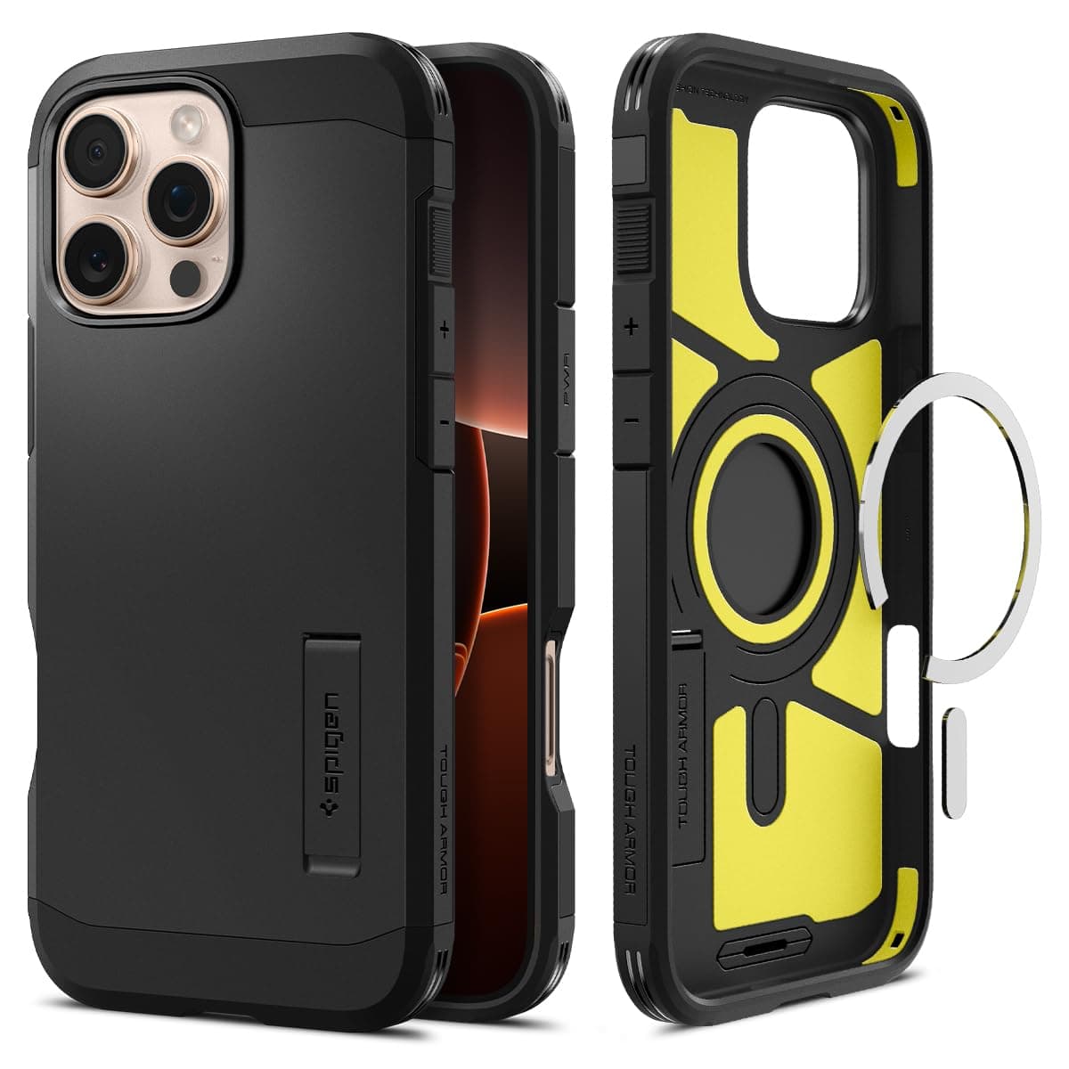 Spigen iPhone 16 Pro Max ile Uyumlu MagSafe Kılıf Tough Armor Mag Fit Black - ACS08013