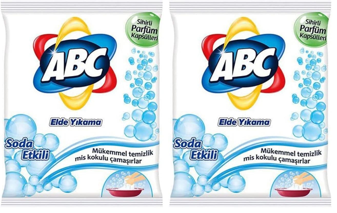 ABC Toz Deterjan 600 gr Soda Etkili Sade 2li paket
