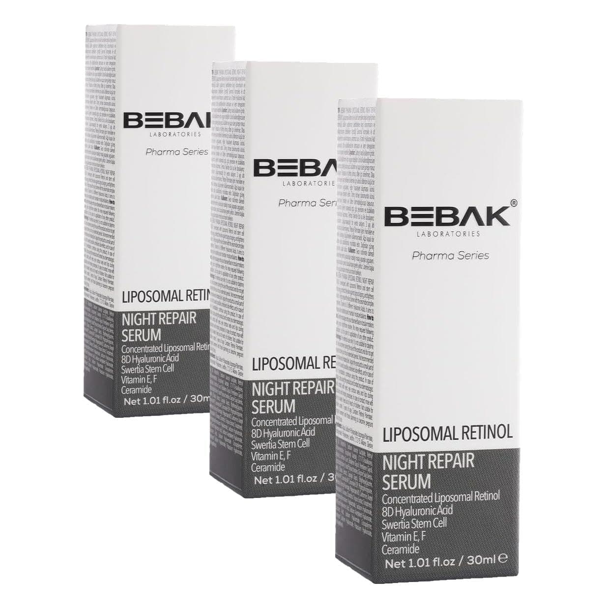 Bebak Pharma Series Liposomal Retinol Gece Onarım Serumu 30 ml (3 paketi)
