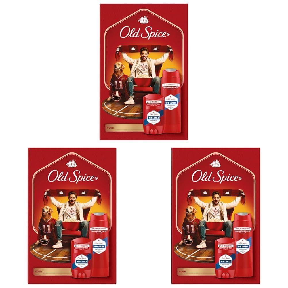 Old Spice Whitewater Erkek Hediye Seti: Stick Deodorant ve Duş Jeli (3 paketi)