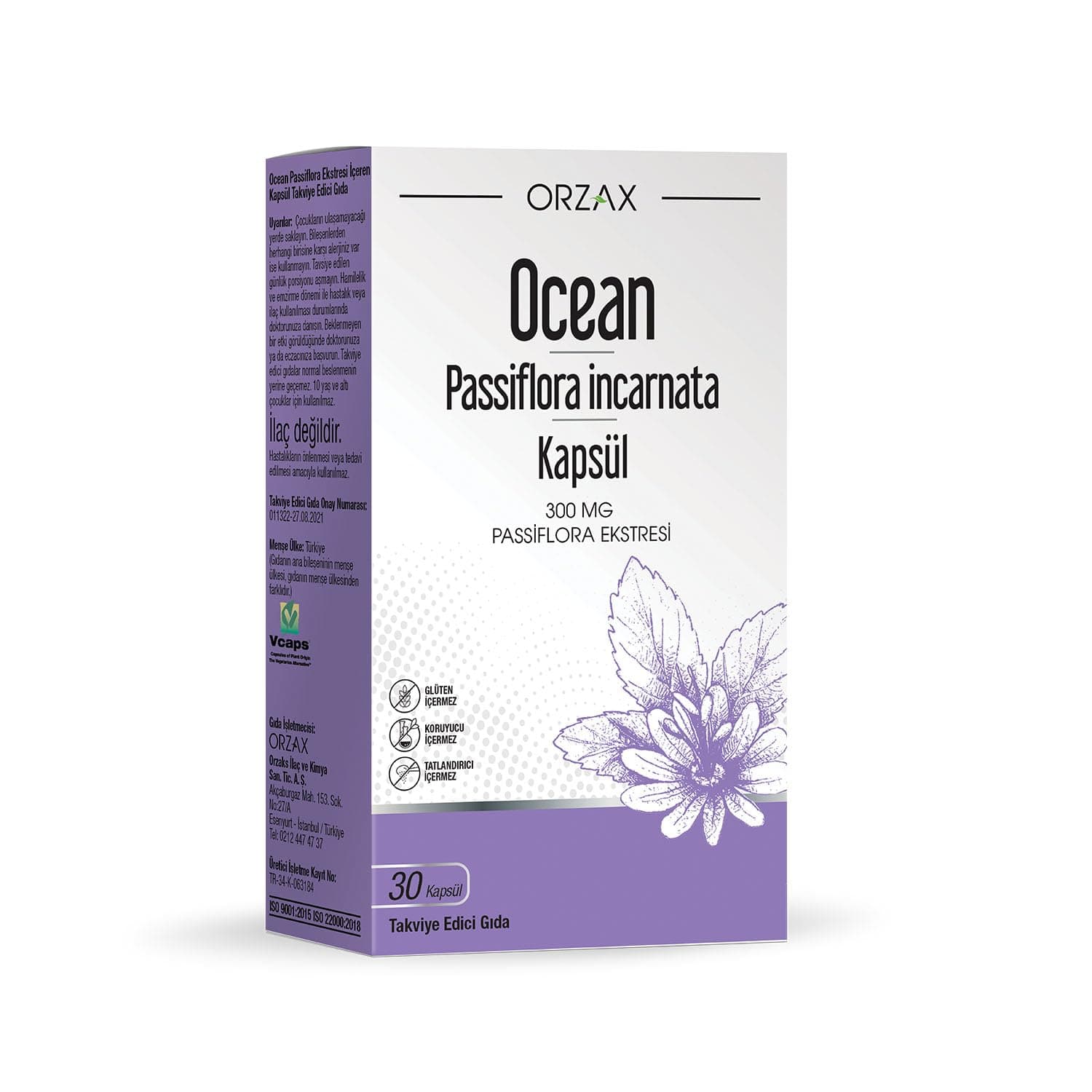 Orzax Ocean Passiflora 300 Mg 30 Kapsül