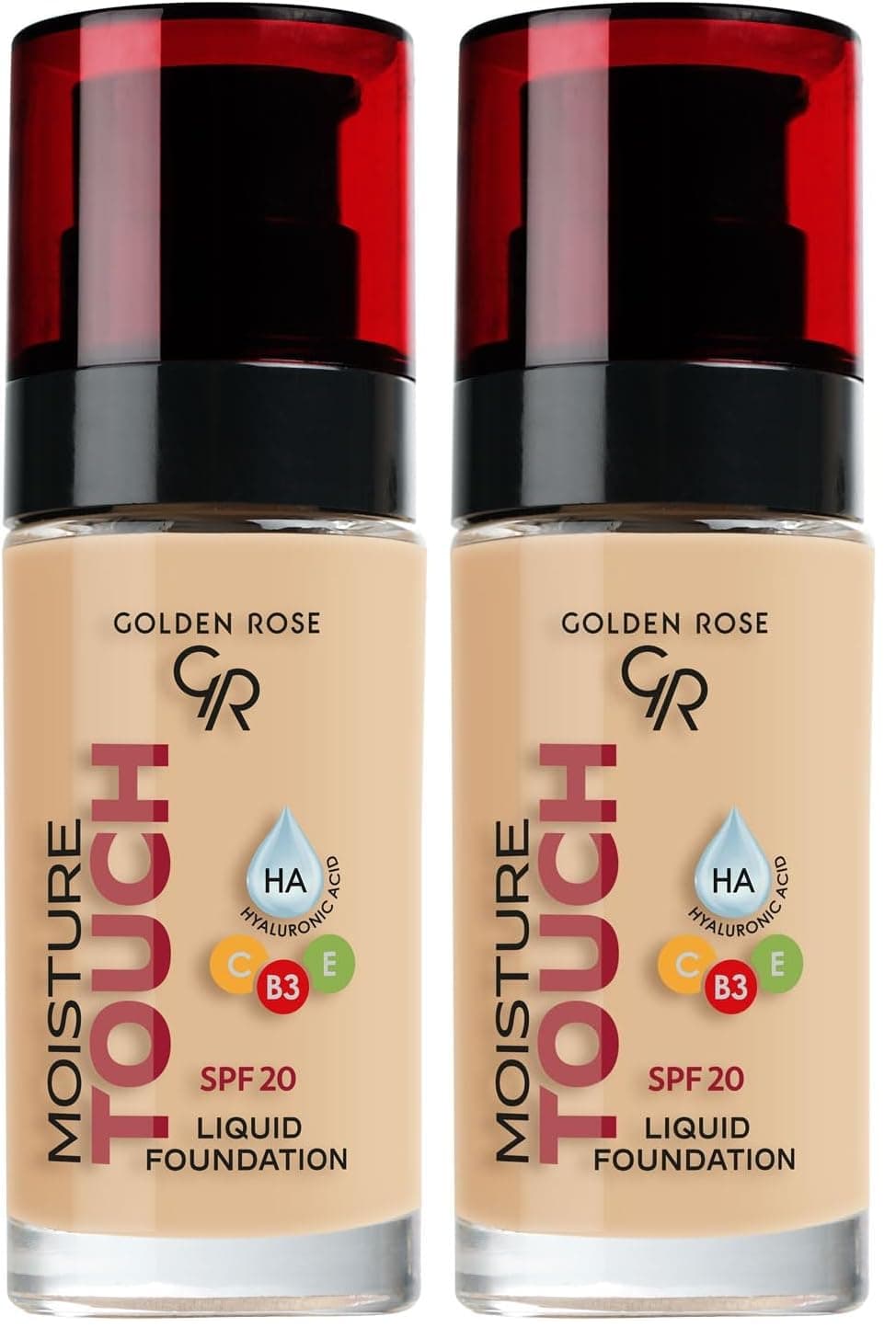 Golden Rose Moisture Touch Liquid Foundation SPF20 No: 110 Nemlendirici Etkili Fondöten (2 paketi)