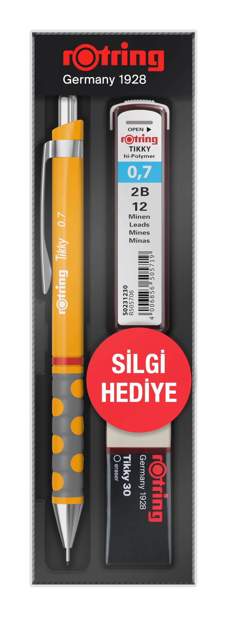 rOtring Tikky RD 0.7+Min Silgi Hediyeli - Mango Turuncu