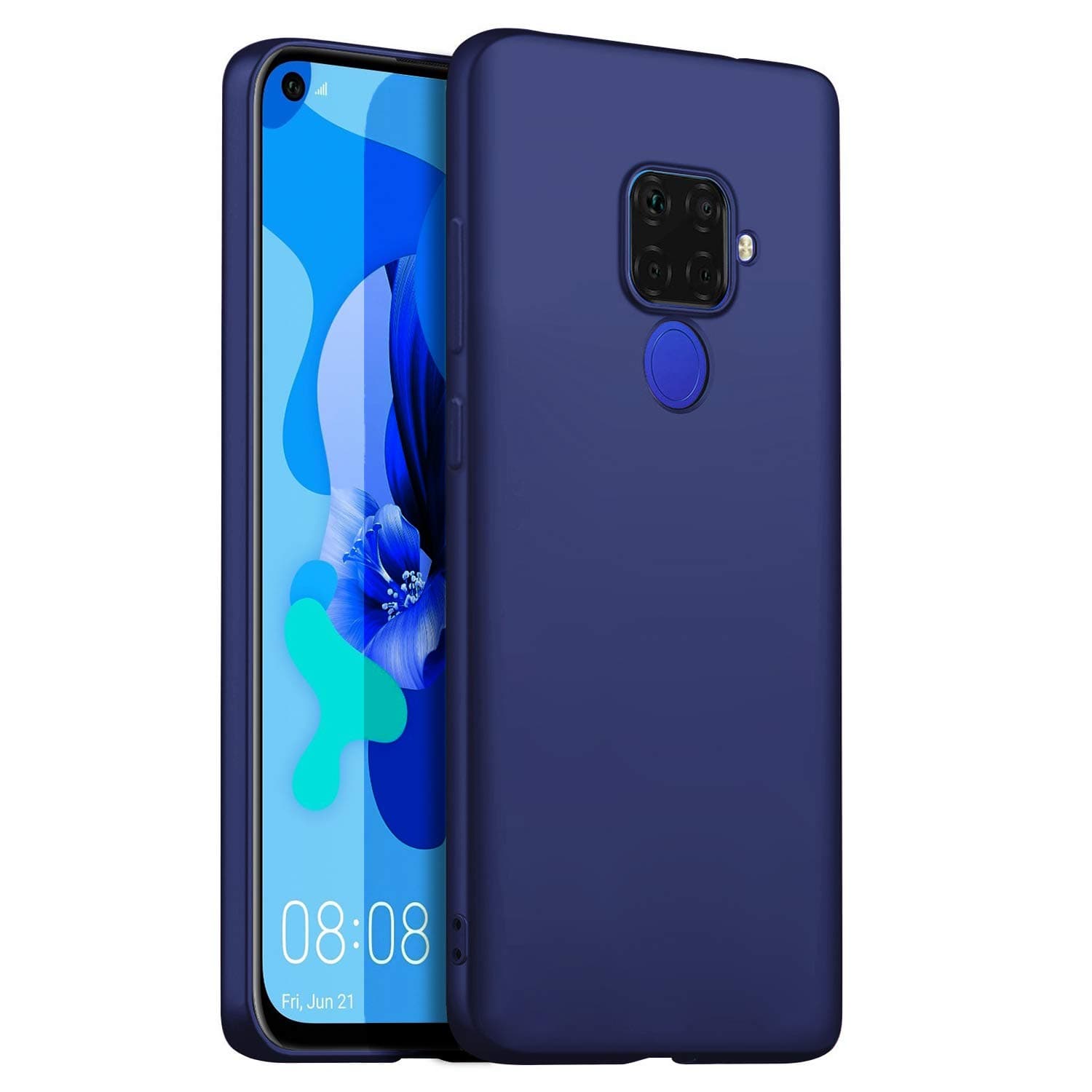 Microsonic Matte Silicone Huawei Mate 30 Lite için Kılıf Lacivert [Mate 30 Lite ile Uyumlu Kılıf - Lacivert]