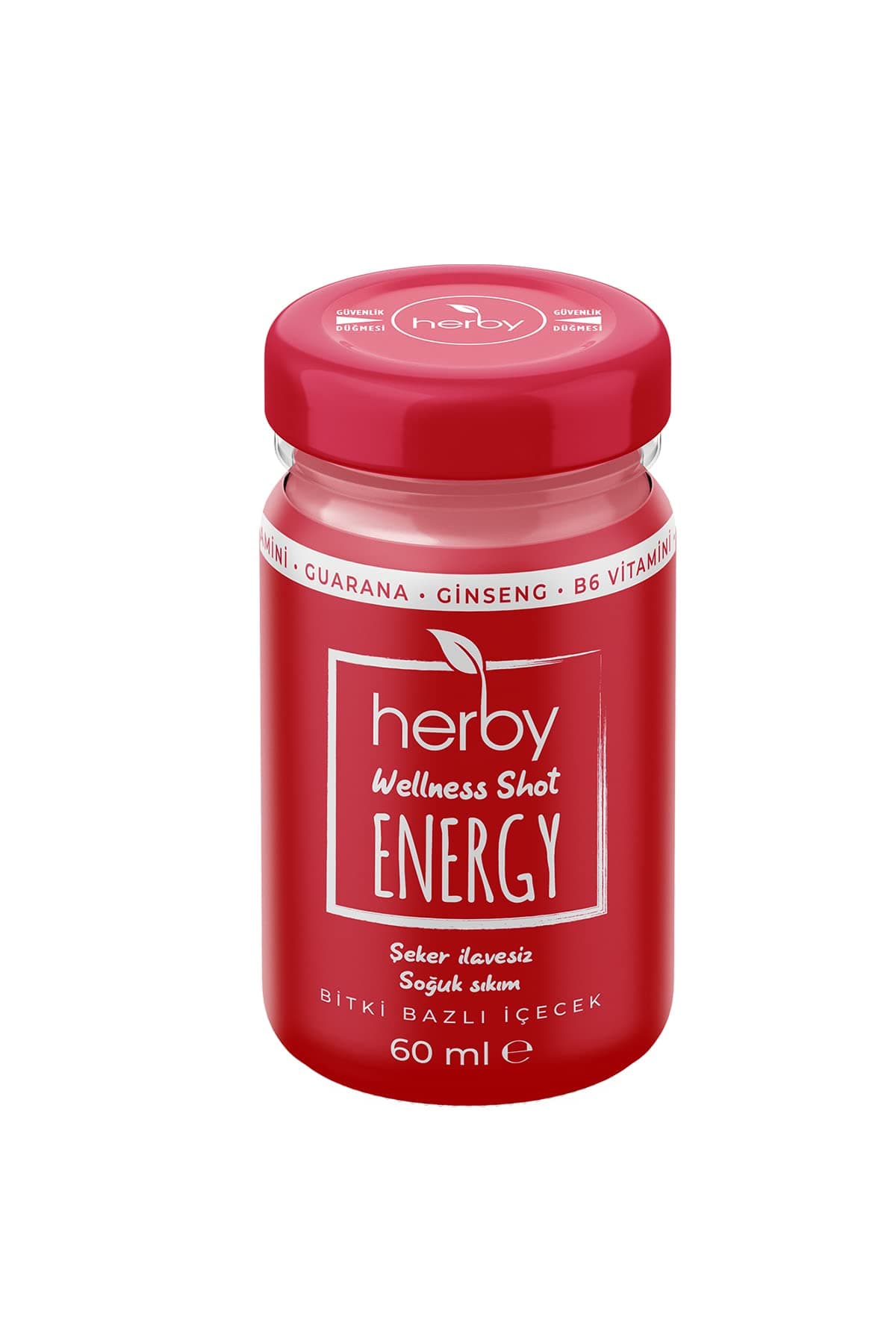 Herby Energy Shot 24'lü Paket Enerji Desteği Bitki Bazlı İçecek 60 ml