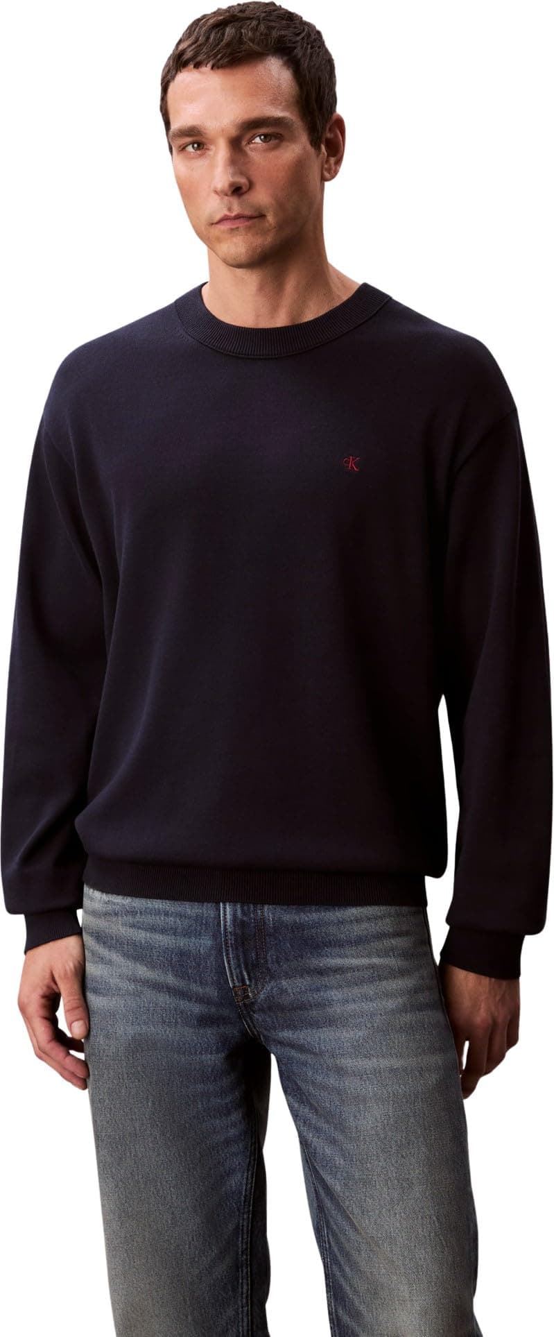 EU LS COTTON RELAXED CREWNK SWEA Kazak Erkek