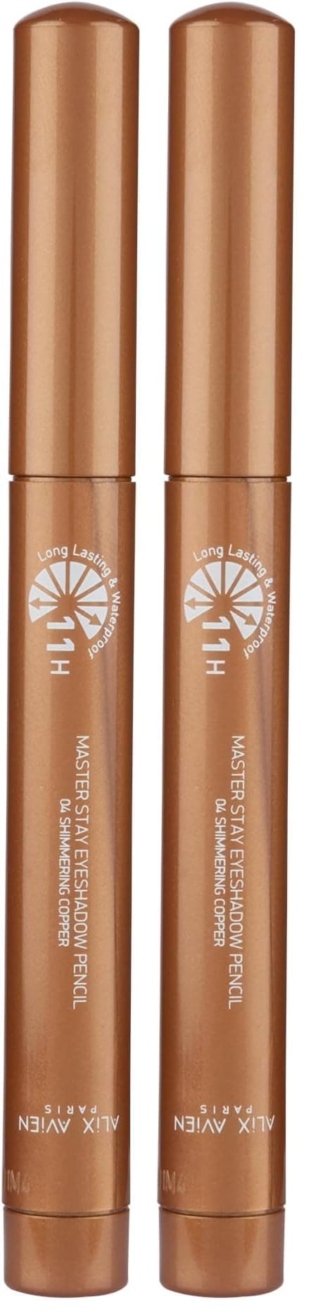 Alix Avien Suya Dayanıklı 11 Saat Kalıcı Yoğun Pigmentli Kremsi Göz Kalem Farı master Stay 04 Shimmering Copper (2 paketi)