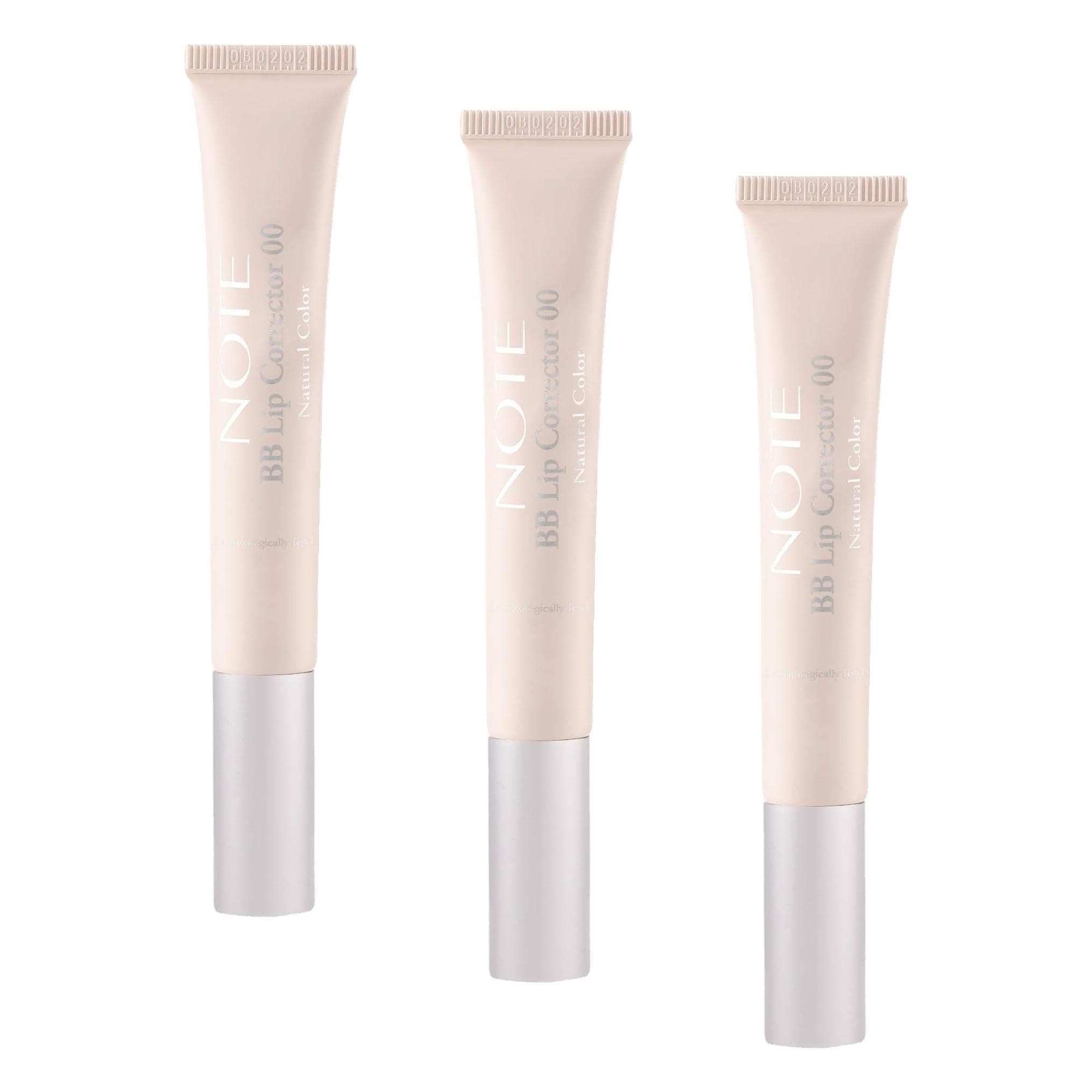 Note Cosmetics BB Lip Corrector 00 Renk Eşitleyici Dudak Parlatıcısı, Şeffaf (3 paketi)