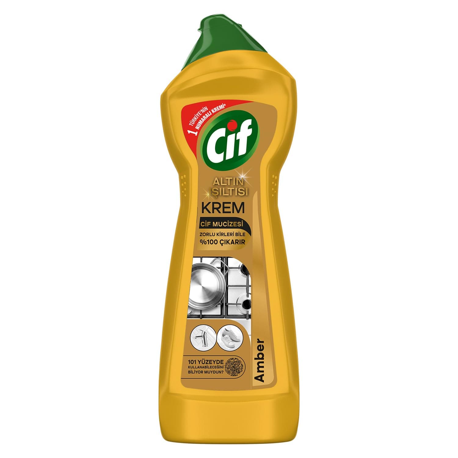 Cif Krem Yüzey Temizleyici Altın Işıltısı Amber Kokulu 750 ml