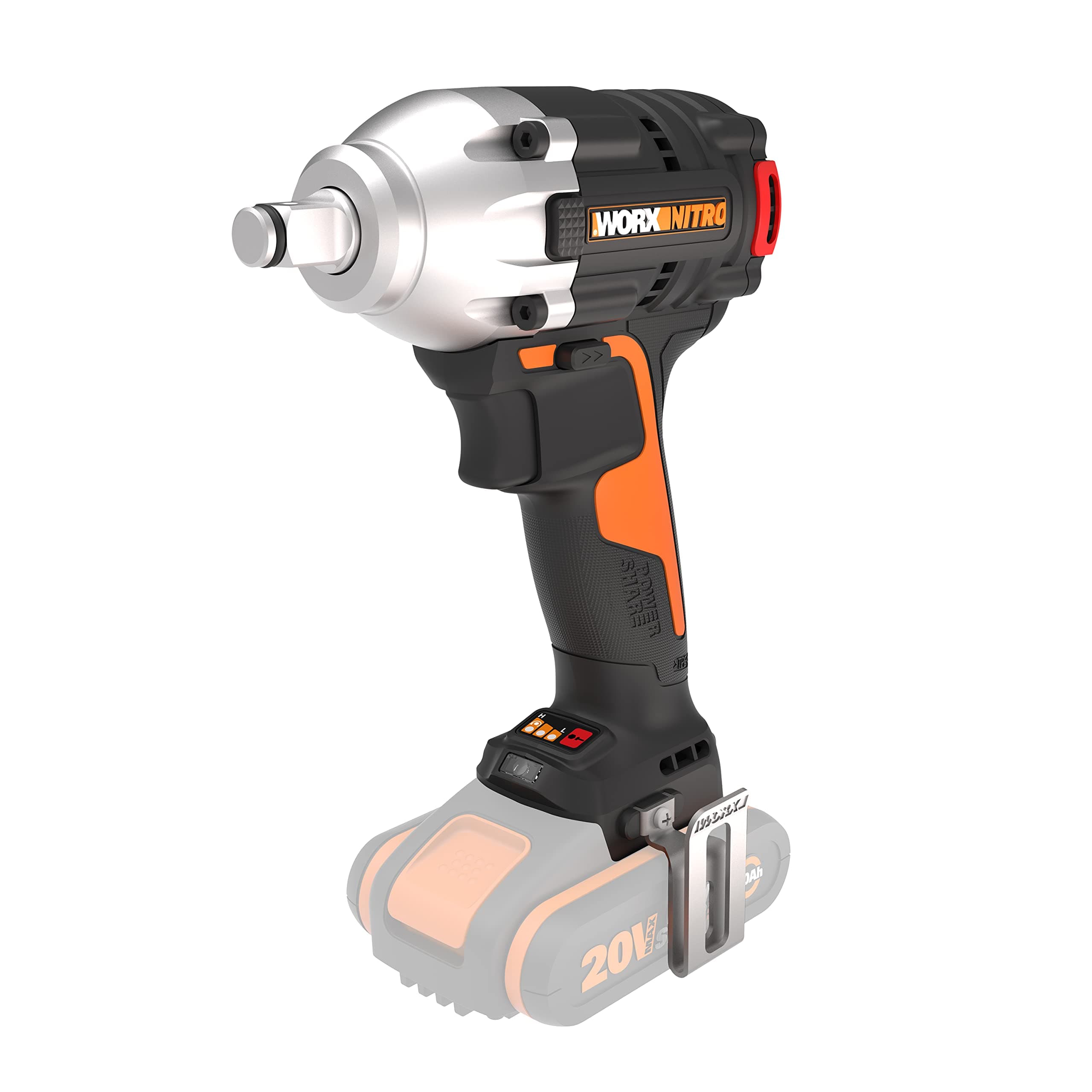 WORX WX272.9 Nitro fırçasız akülü darbeli matkap 20 V – 300 Nm, değişken 3 vitesli şanzıman ve LED ışıklı – çeşitli vidalama işleri için ideal – akü ve şarj cihazı dahil değildir
