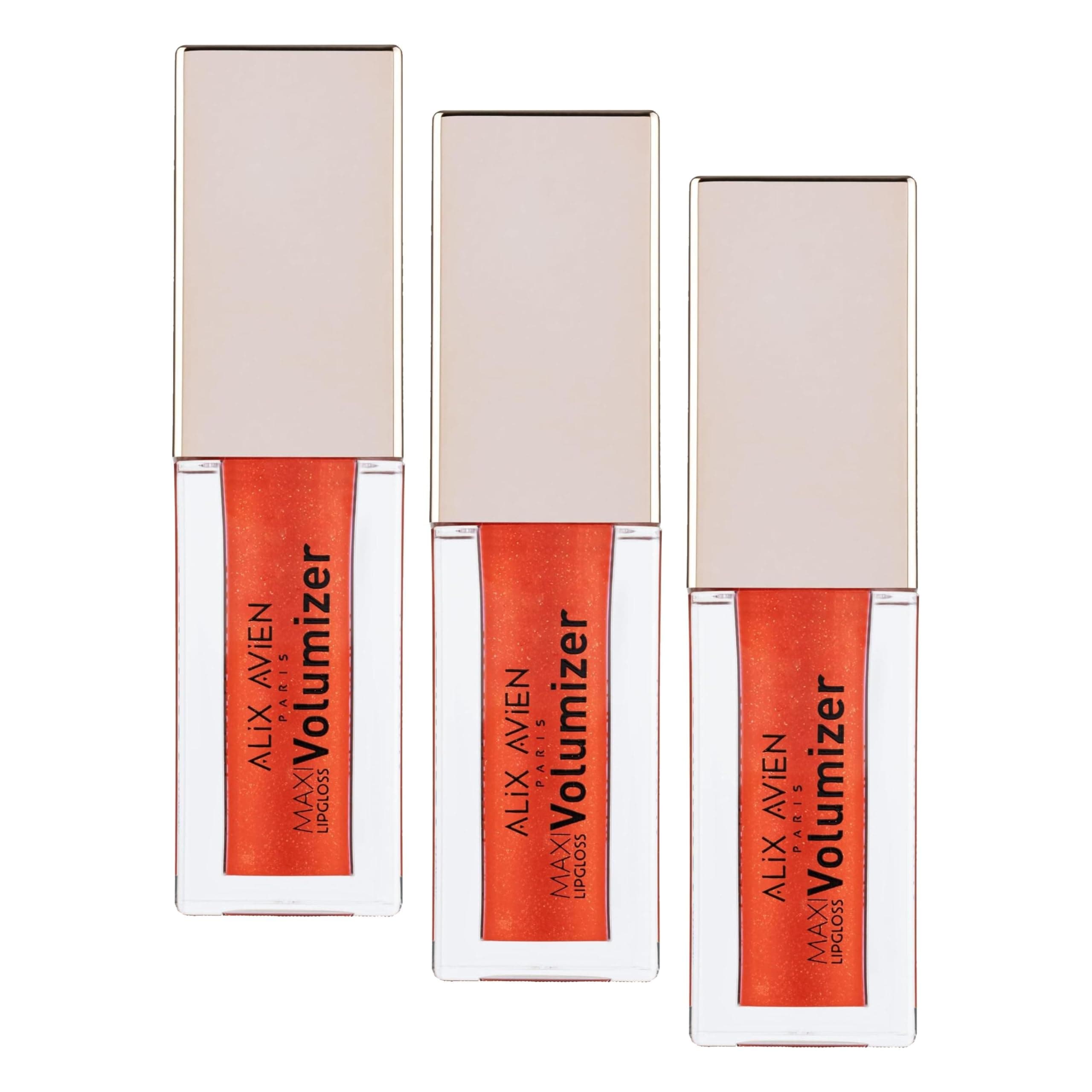 ALIX AVIEN Maxivolumizer Lipgloss 218 - Red Hot Luster - Kalıcı Ve Nemlendirici Ruj - Dolgunlaştırıcı Etki (3 paketi)