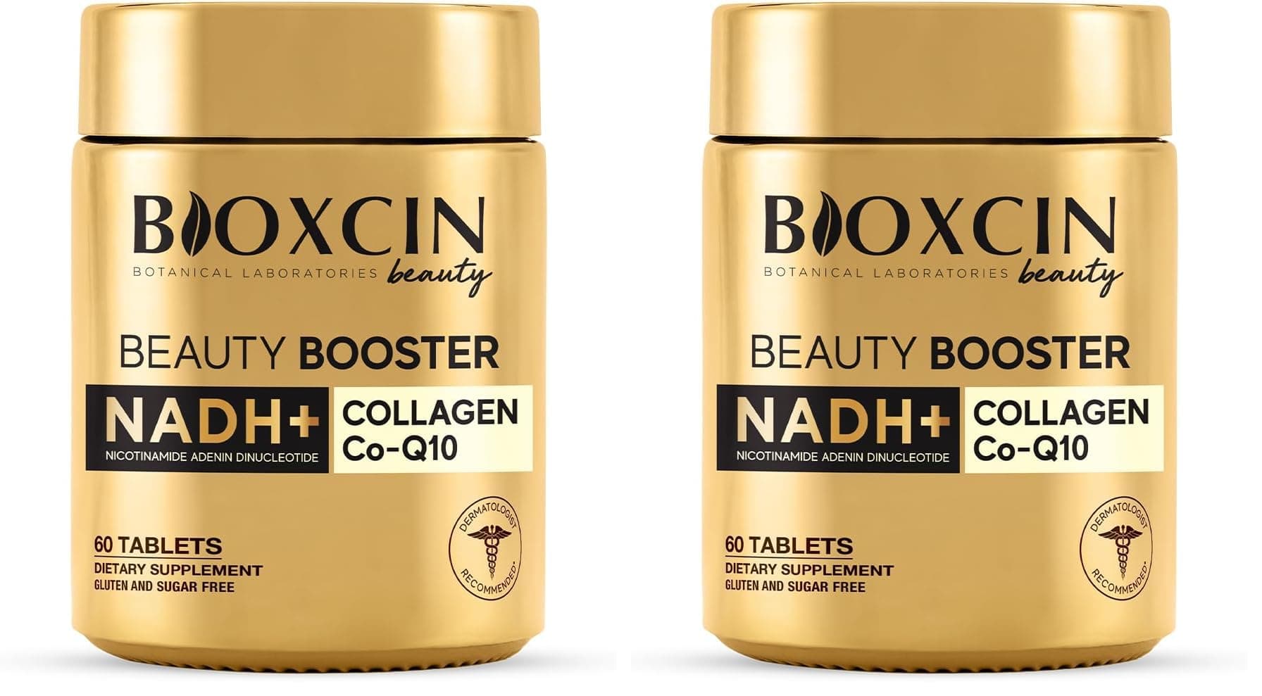 Bioxcin Beauty Booster – NADH, Tip I-III Kolajen, C Vitamini, Hyalüronik Asit, Biotin, Koenzim Q10 ve Çinko İçerikli Gıda Takviyesi – 60 Tablet (2 paketi)