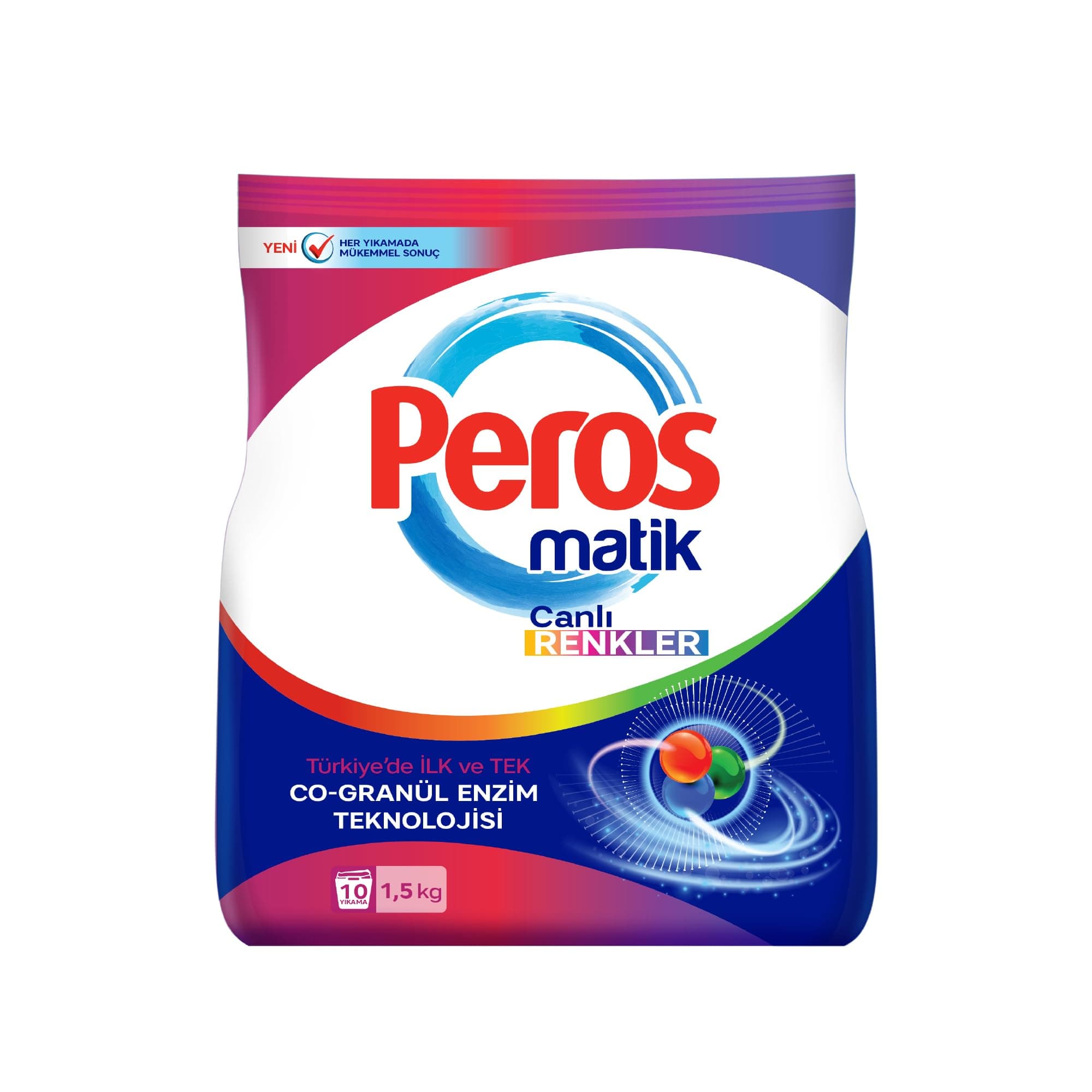 Peros Toz Çamaşır Deterjanı Canlı Renkler 1500 G