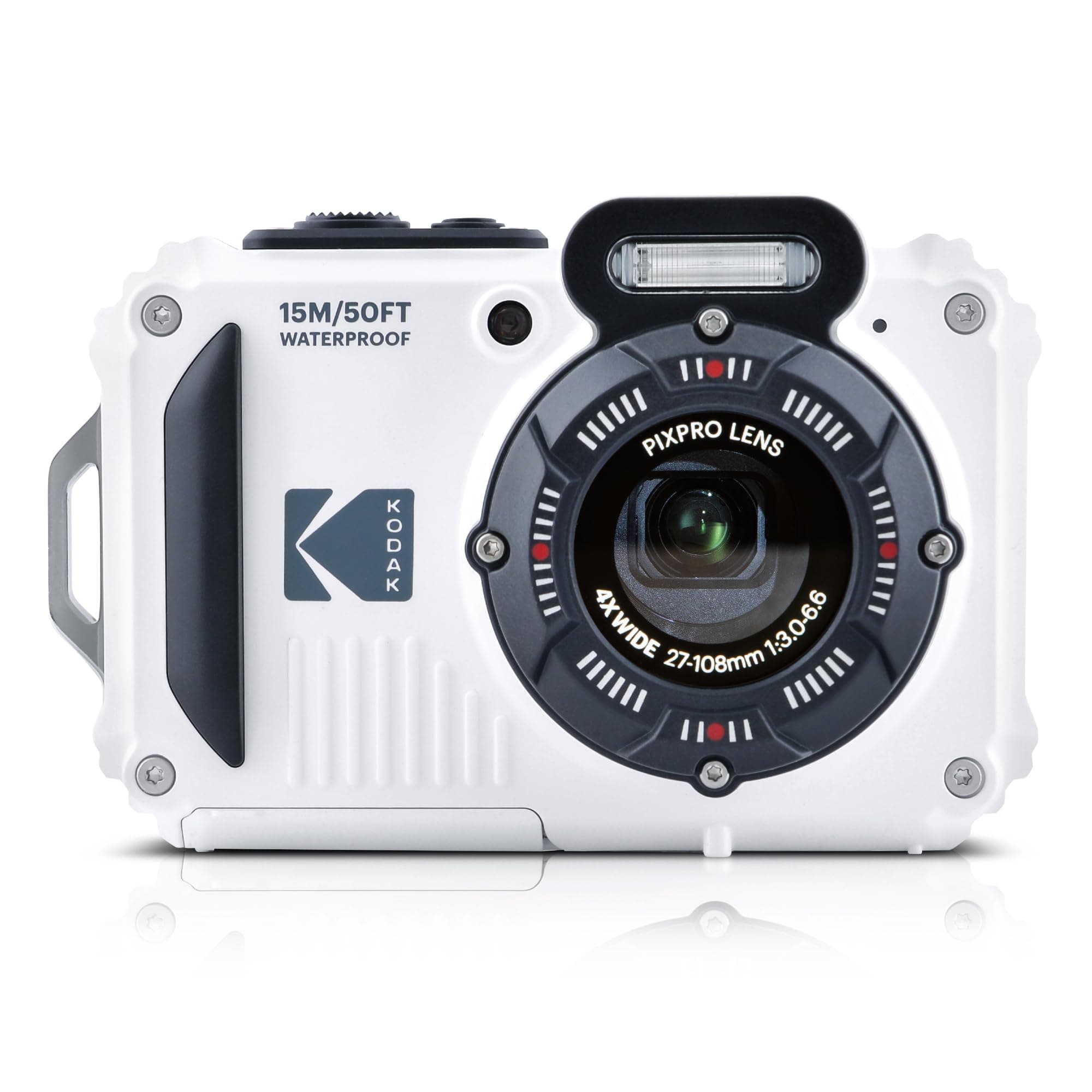 KODAK PIXPRO WPZ2 15M Su Geçirmez Fotoğraf Makinesi - 16MP, 4x Optik Zoom, 1080P Full HD Video (Beyaz)