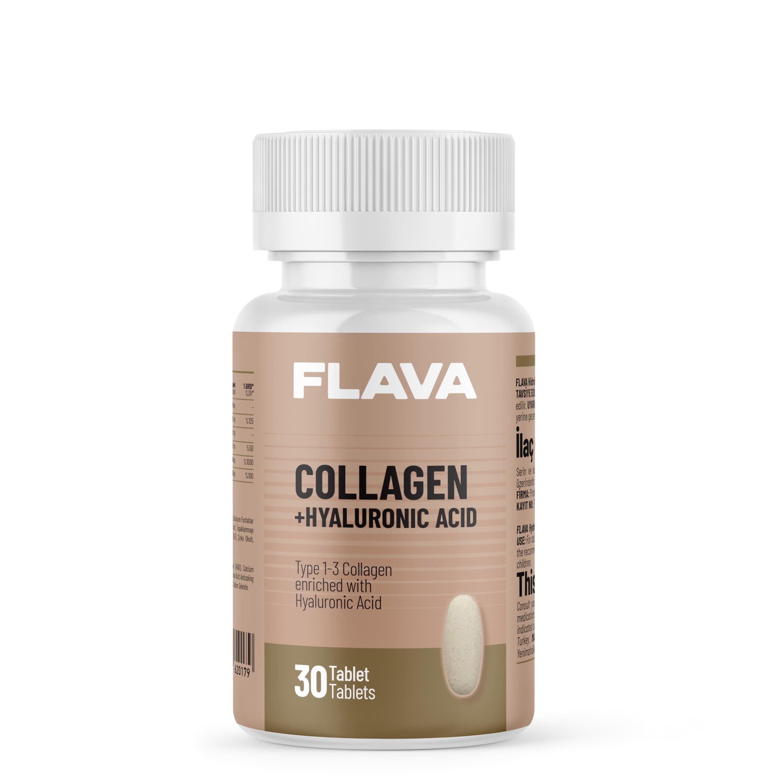 Flava Collagen ve Hyaluronic Acid Takviye Edici Gıda 30 Tablet 1 Adet