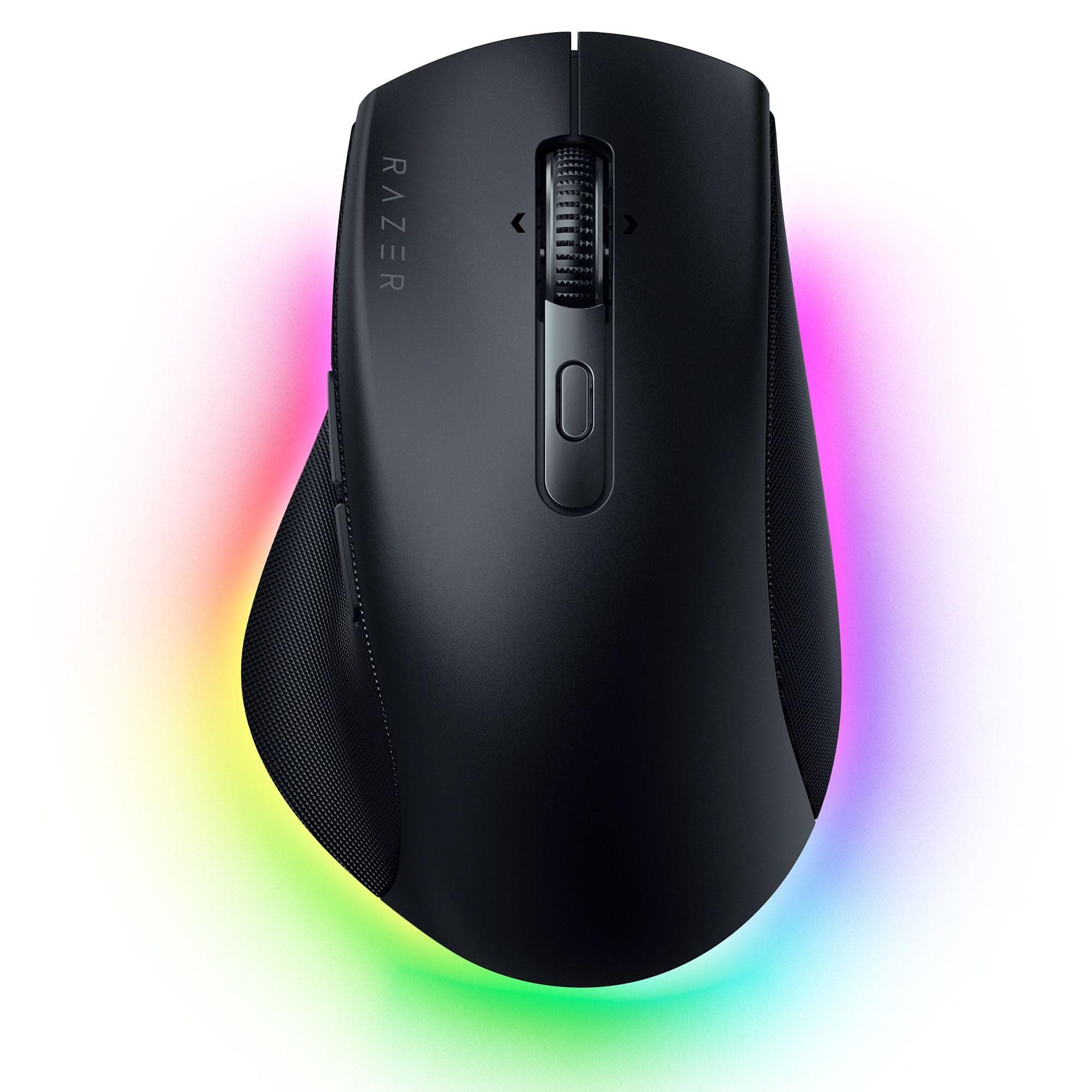 Razer Pro Click V2 - Kablosuz ergonomik mouse - AI Prompt Assist - 30K Optik Sensör - 3,5 ay pil ömrü (14 bölgeli Chroma RGB, HyperScroll eğilebilir mouse tekerleği) Siyah