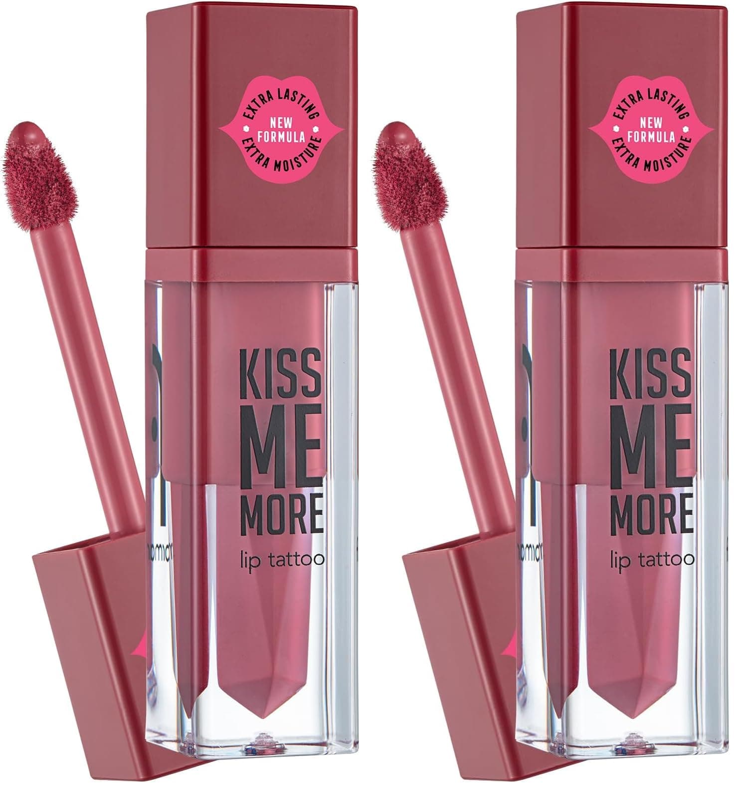 Kiss Me More Yüksek Pigmentli & Mat Bitişli Nemlendirici Likit Ruj (2 paketi)