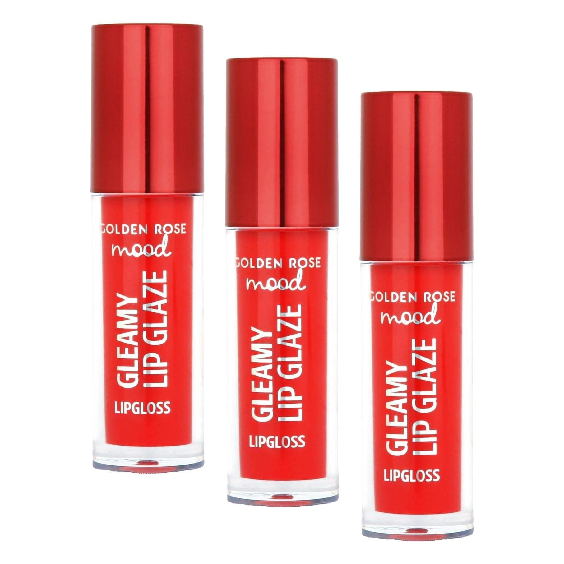 Golden Rose Mood Gleamy Lip Glaze Lipgloss No:205 Cherry Pop - Renkli Dudak Parlatıcısı (3 paketi)