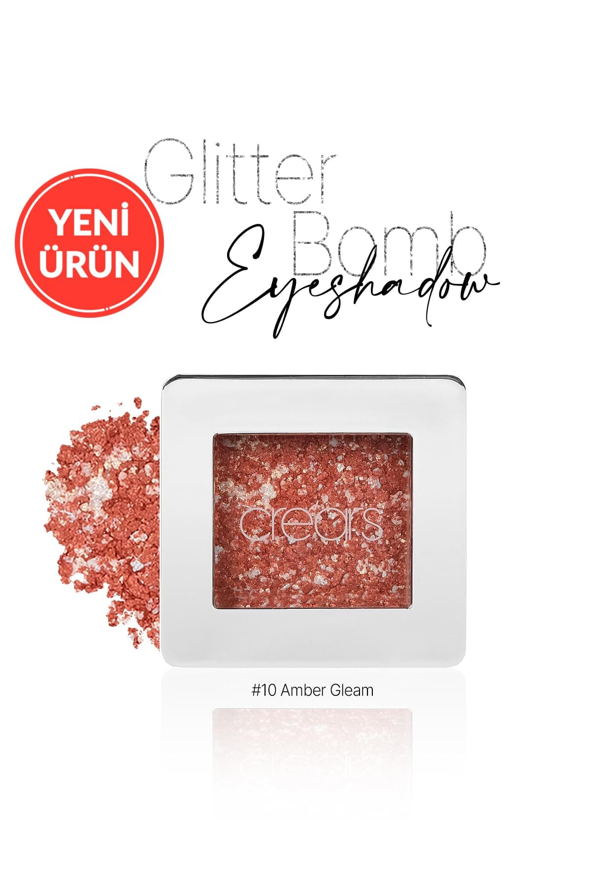 Mücevher Parlaklığında Yoğun Işıltılı Tekli Far CreArs Glitter Bomb Eyeshadow 10 Amber Gleam
