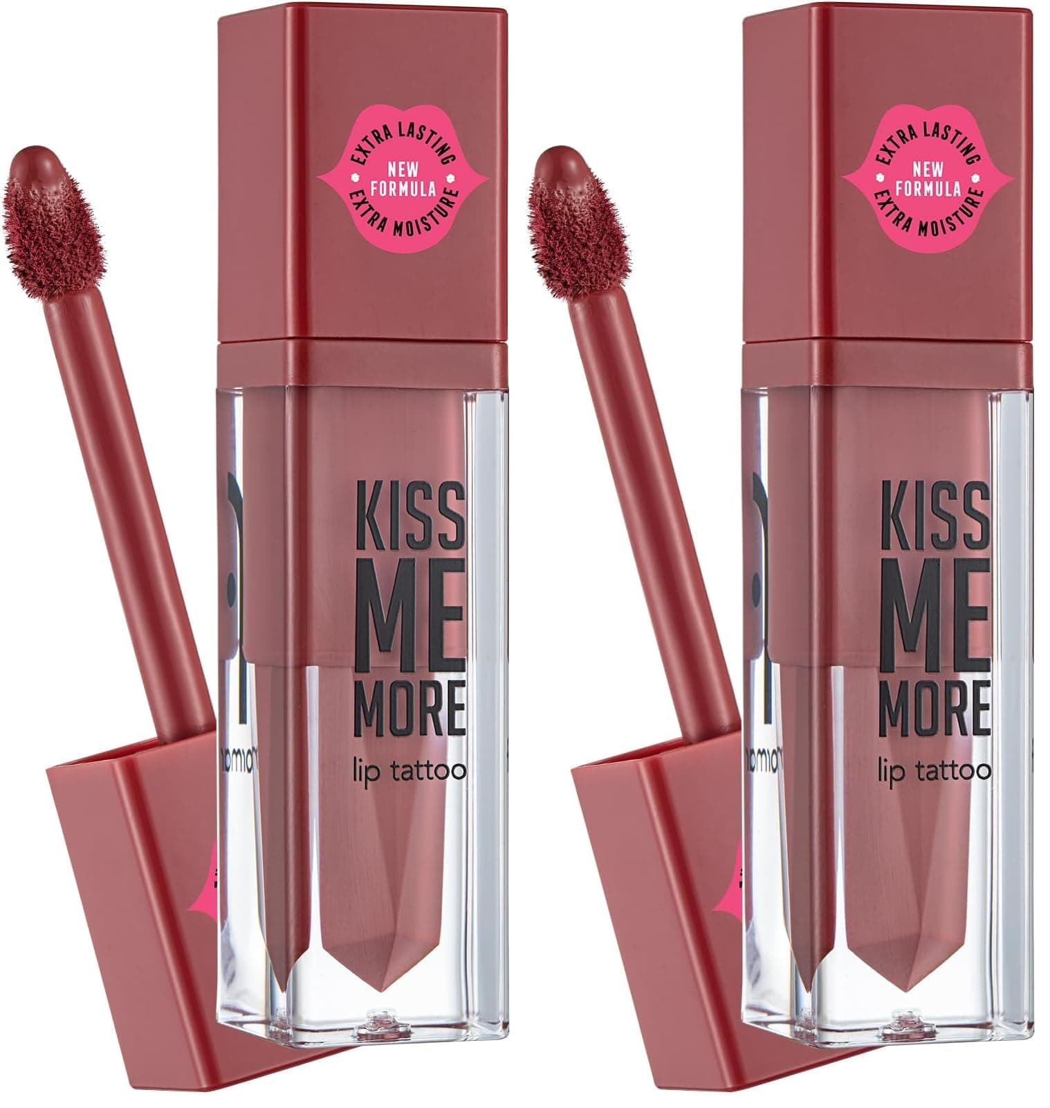 Kiss Me More Yüksek Pigmentli & Mat Bitişli Nemlendirici Likit Ruj (2 paketi)