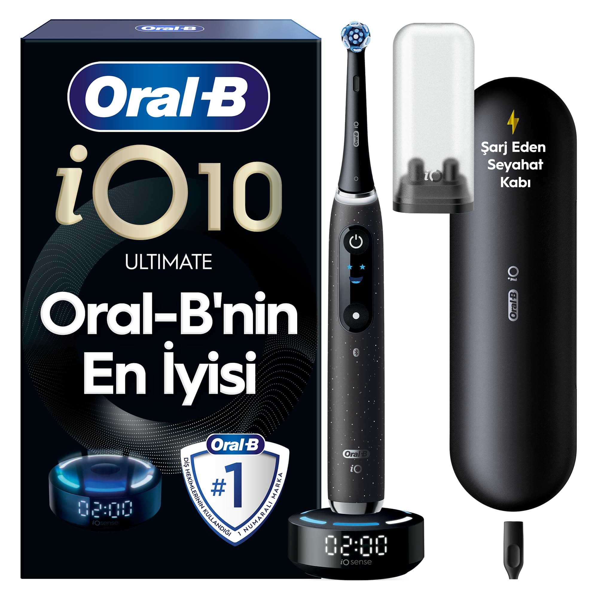 Oral-B iO Sense ile iO - 10 Siyah Elektrikli/Şarjlı Diş Fırçası