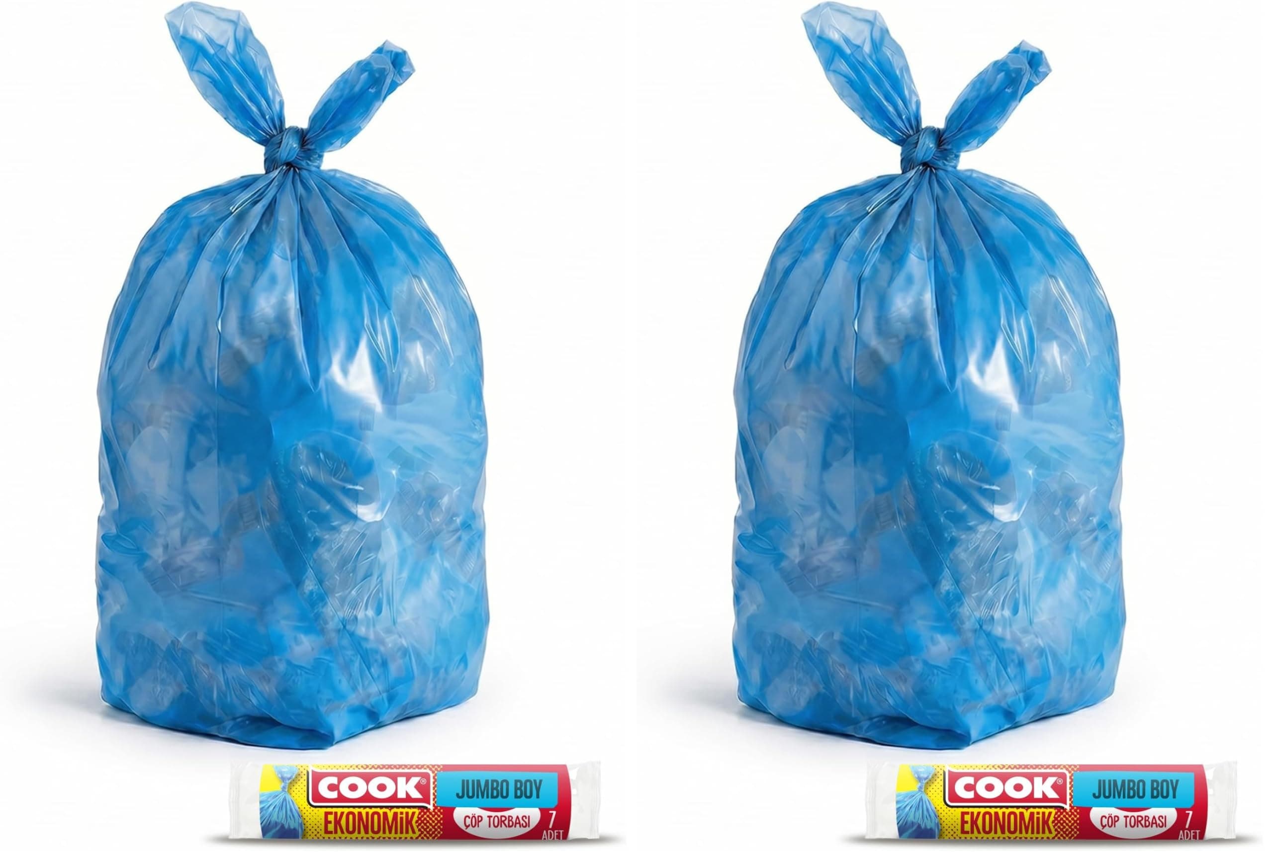 COOK Ekonomik Jumbo Çöp Torbası 80 x 110 cm, 10'lu Rulo (2 paketi)