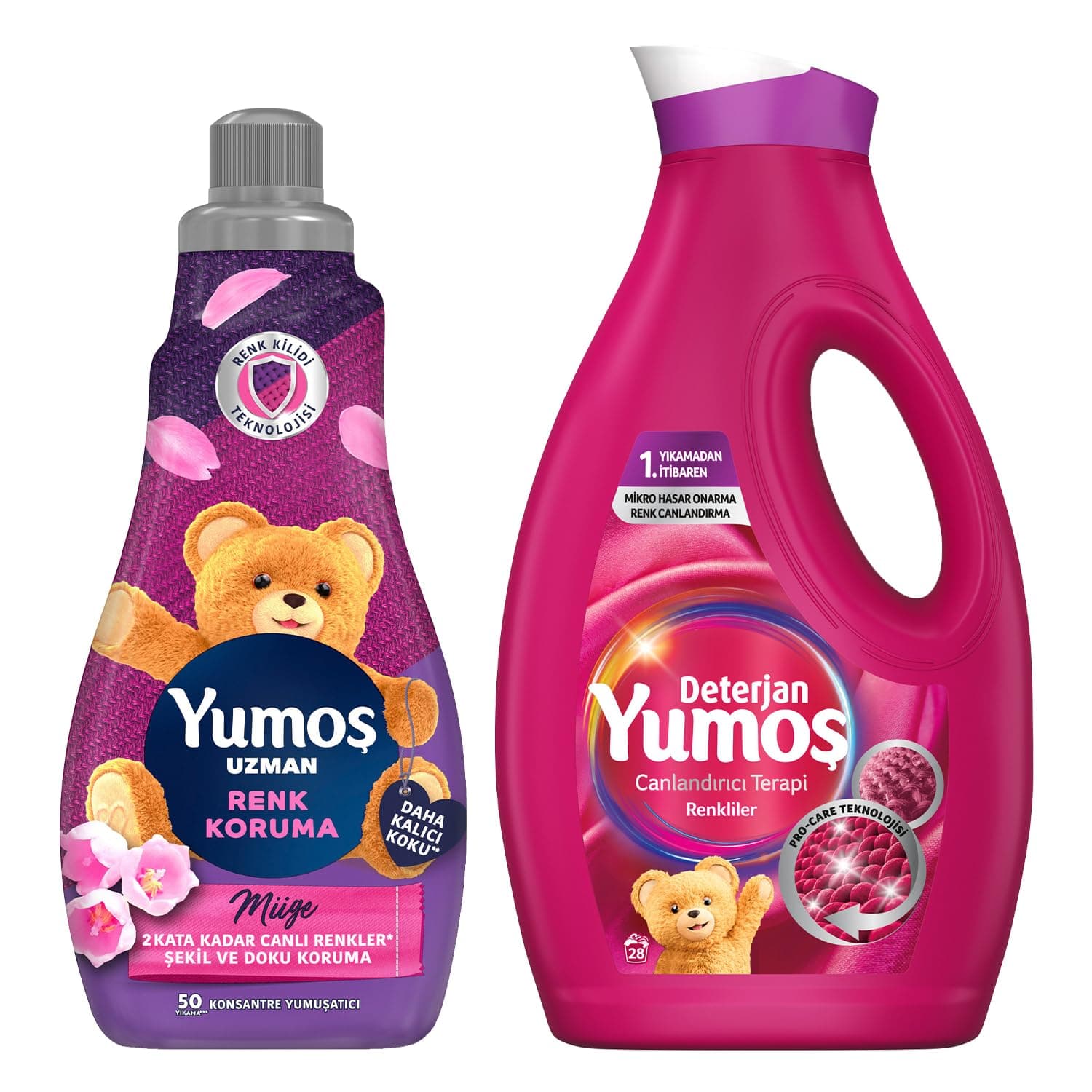Yumoş Sıvı Canlandırıcı Terapi Renkliler 1690 ml + Yumoş Uzman Renk Koruma Yumuşatıcı 1200 ml