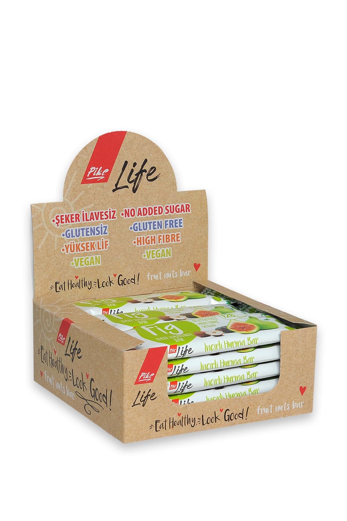 Pike Life İncir Hurma Fındık Bar 30 g x 12 Adet