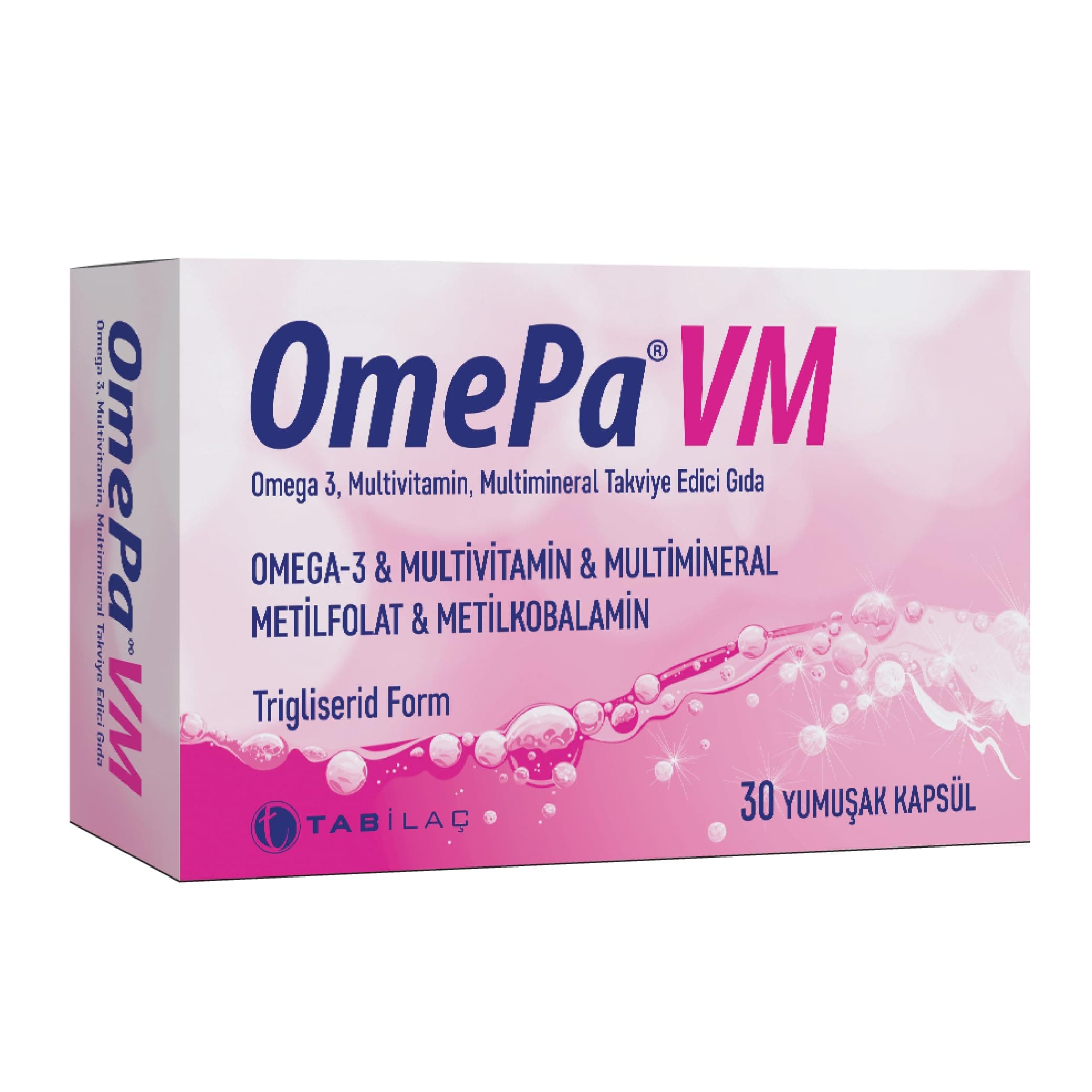 Omepa VM 30 Yumuşak Kapsül Multivitamin Balık Yağı Omega 3