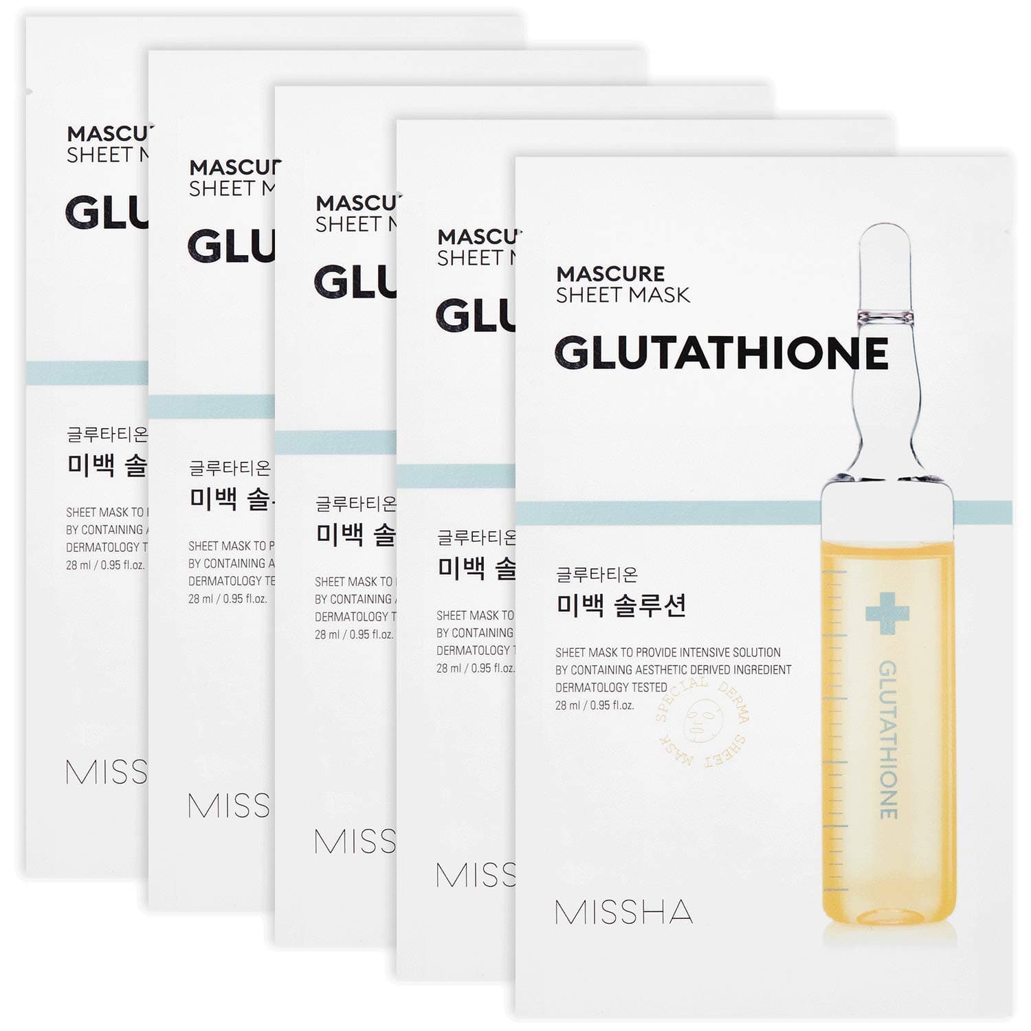 MISSHA Glutathione İçerikli Aydınlatıcı Yaprak Maske (1ad) Mascure Whitening Solution Sheet Mask