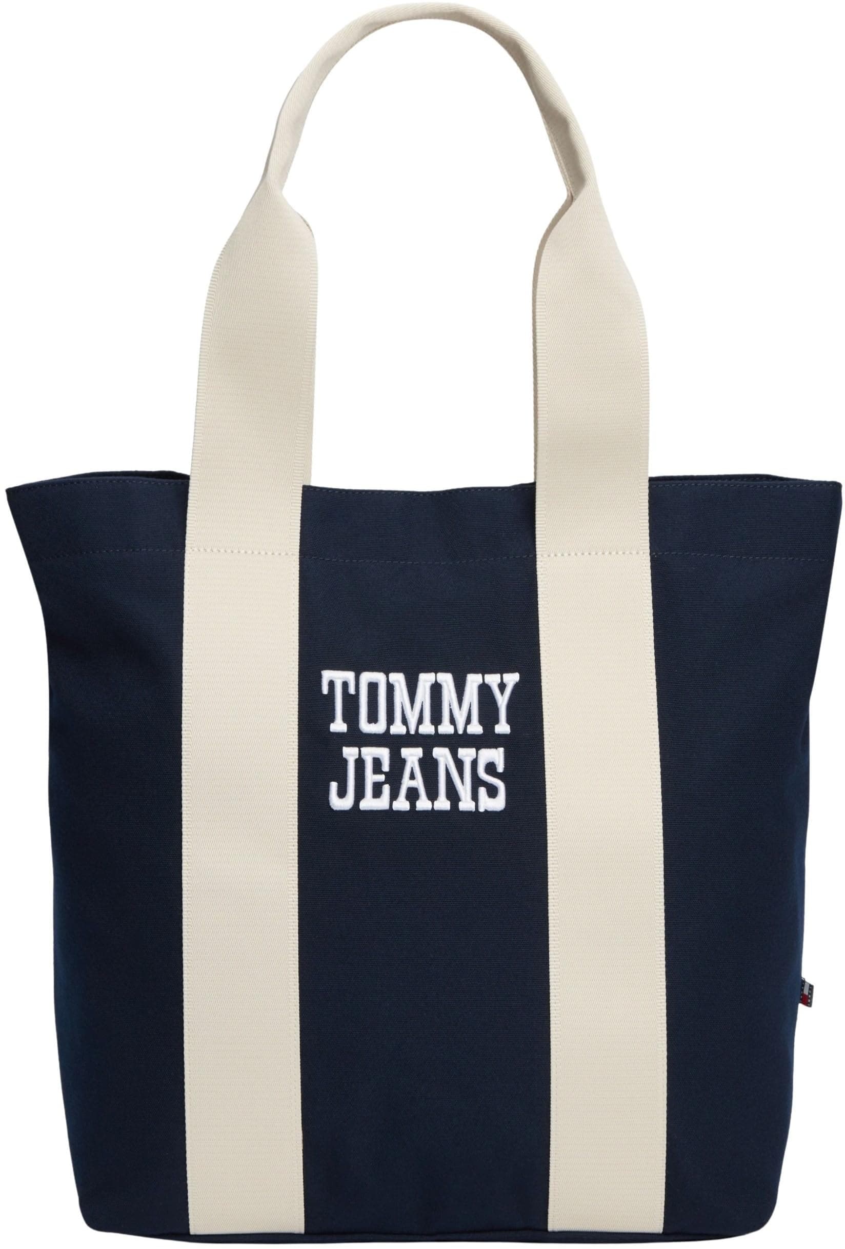 Tommy Hilfiger TJM BOLD VARSITY TOTE Erkek Tote Çanta Dark Night Navy OS