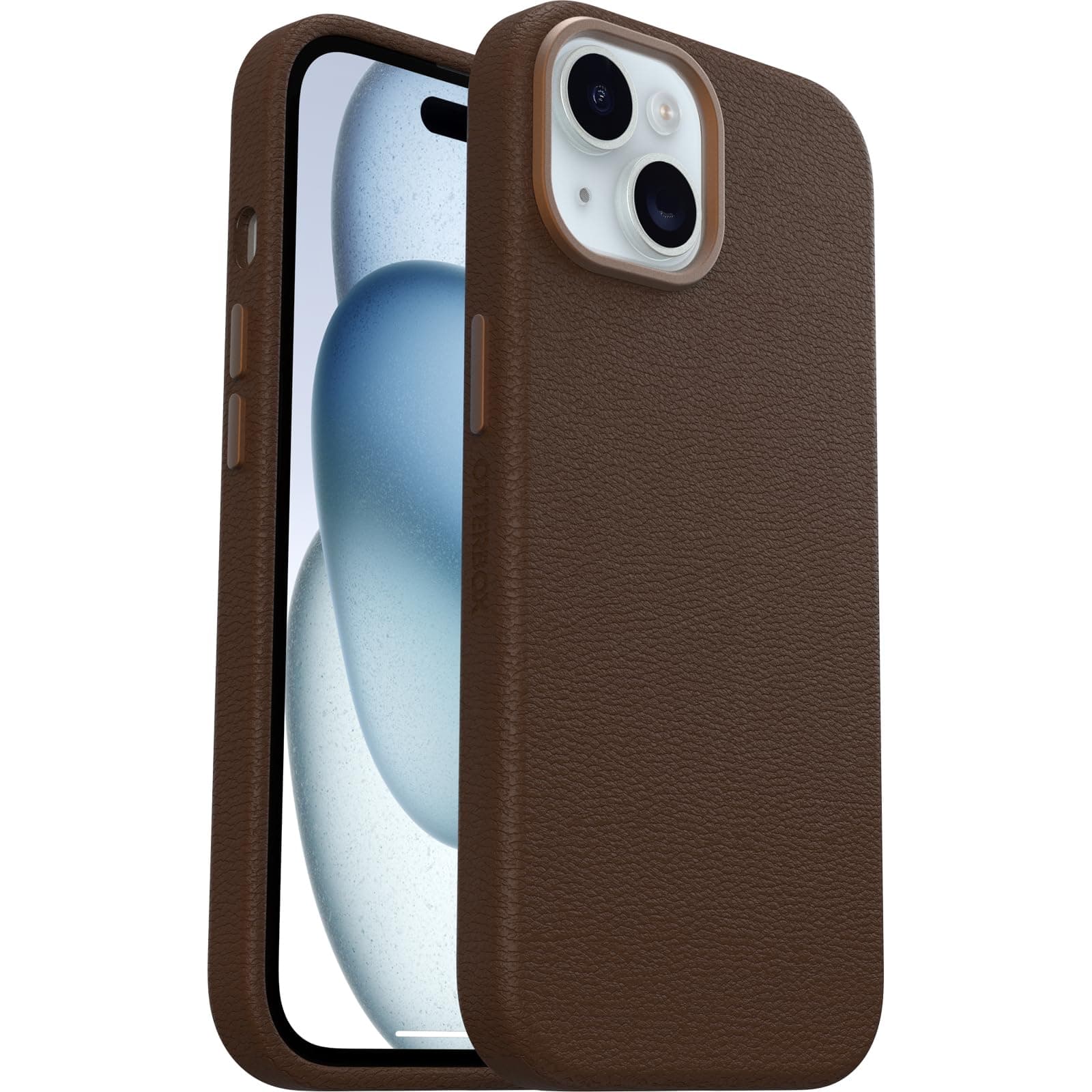 OtterBox Symmetry Serisi Kaktüs Deri MagSafe Kılıf iPhone 15/iPhone 14/iPhone 13 için, Darbeye Dayanıklı, Düşmeye Dayanıklı, İnce Koruyucu Kılıf, Askeri Standartlara Göre 3 x Daha Fazla Düşme,