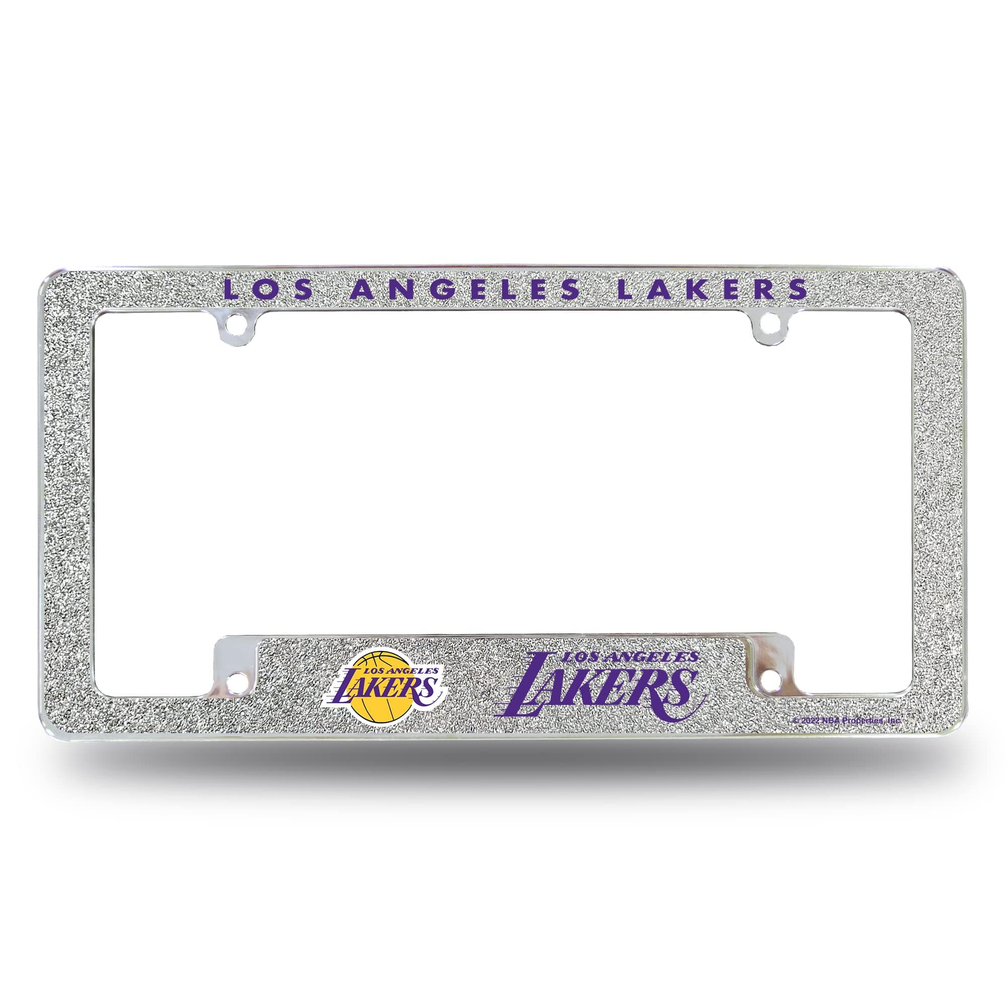 Rico Industries NBA Los Angeles Lakers Krom Her Yerinde Otomotiv Bling Plaka Çerçevesi 12 ' x 6' Krom Her Yerde Otomotiv Bling Plaka Çerçevesi Tasarımı Araba/Kamyon/SUV için