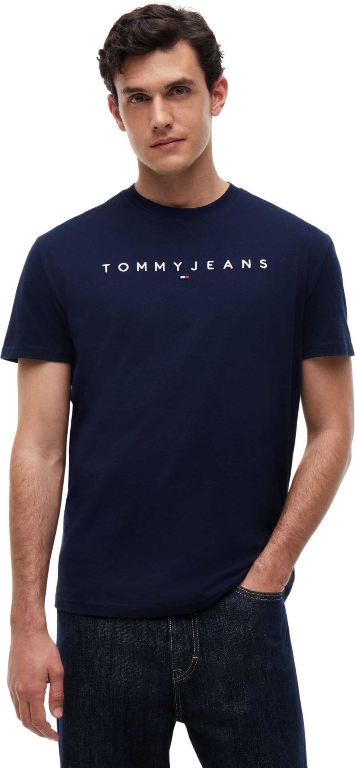 Tommy Jeans TJM REG LINEAR LOGO TEE EXT Tişört Erkek