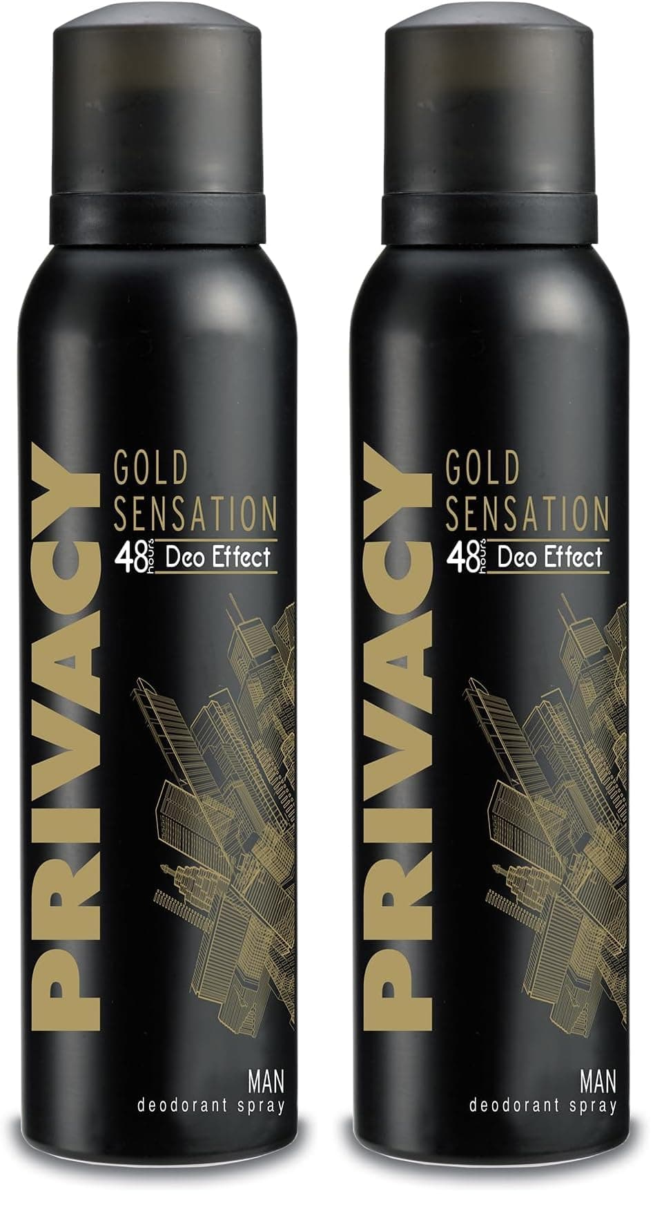 PRIVACY Gold Men Sym Deodorant, 150 Mililitre (2 paketi)