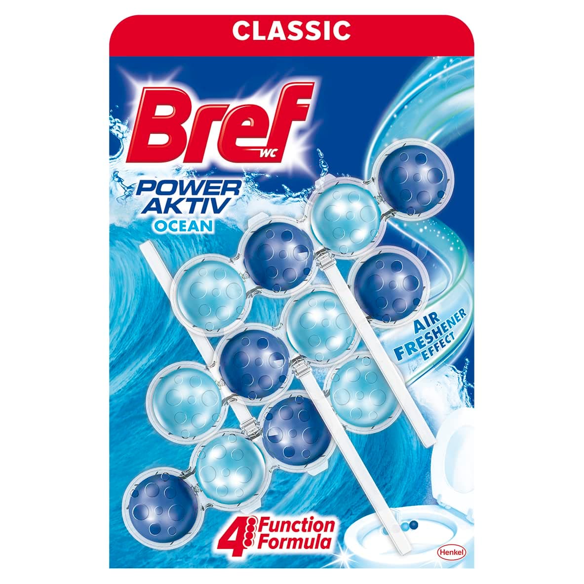 Bref Power Active Okyanus Kokulu 3'lü Klozet Bloğu 3 x 50 g, Okyanus 3