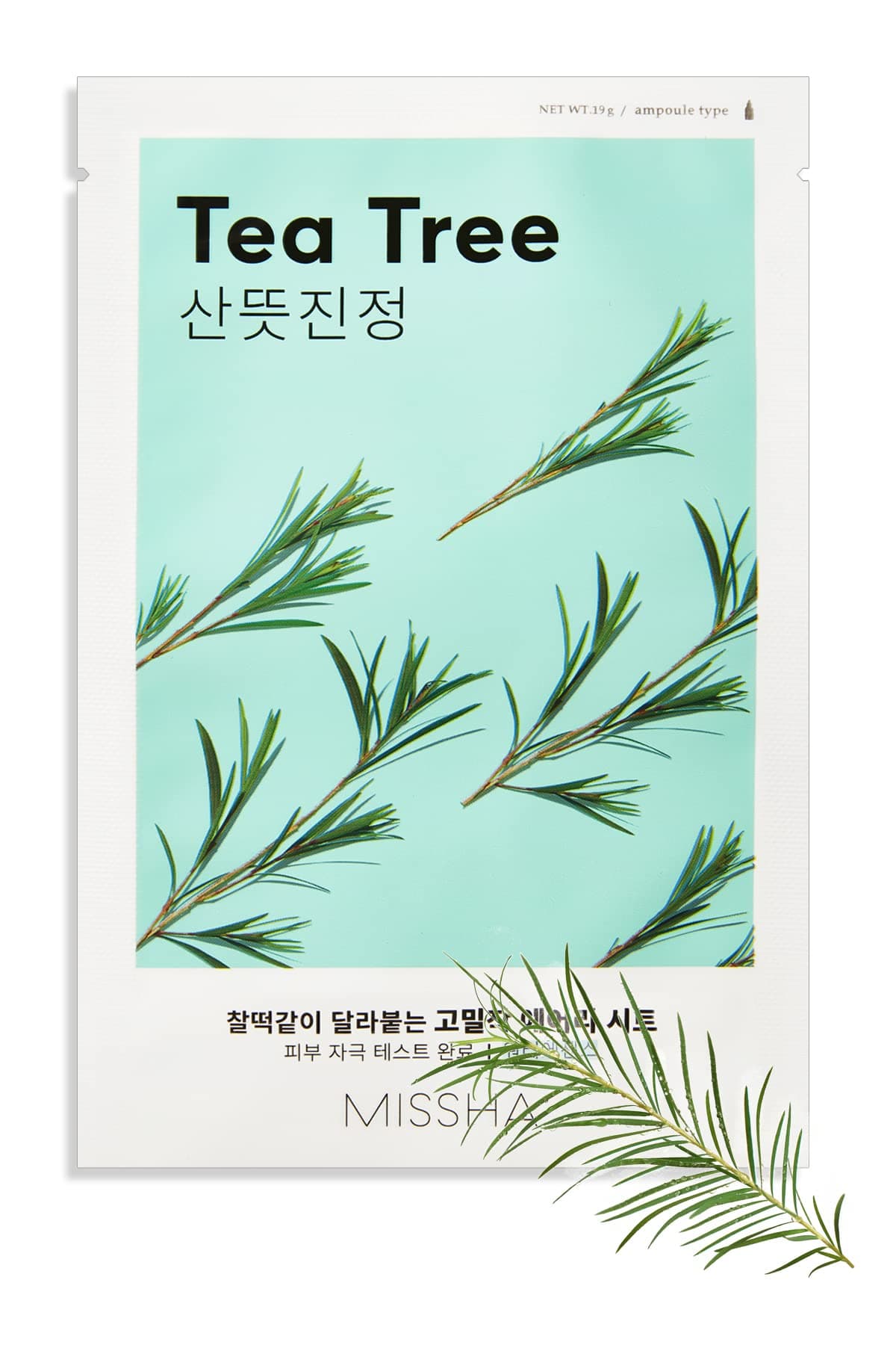 MISSHA Çay Ağacı Özlü Yağ Kontrolü Sağlayan Yaprak Maske (1ad) Airy Fit Sheet Mask Tea Tree